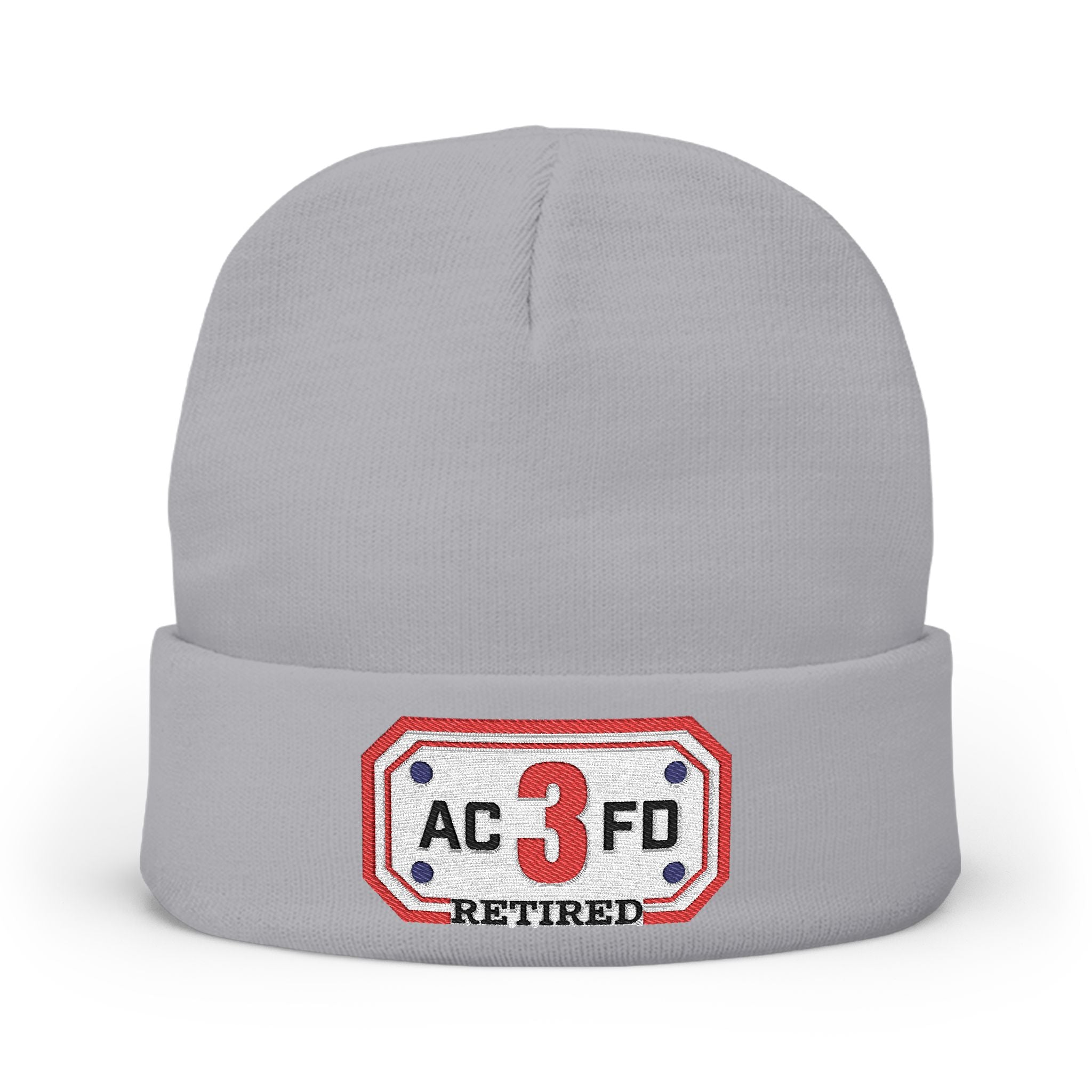 Retired Arlington Engine 3 - Knit Beanie (Embroidery)