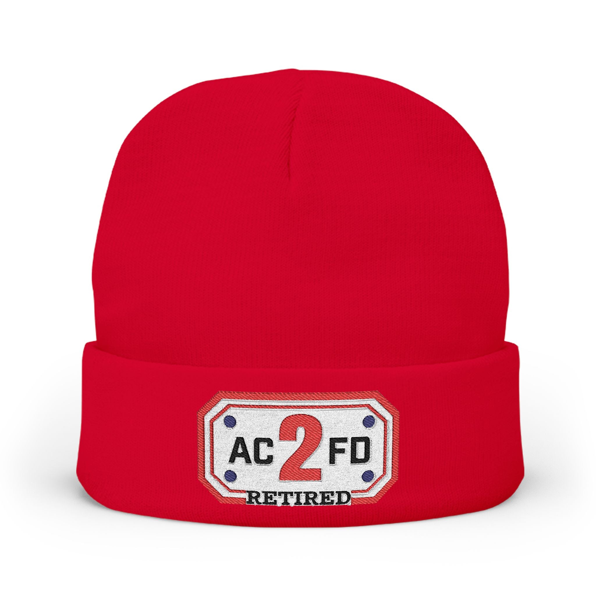 Retired Arlington Engine 2 - Knit Beanie (Embroidery)