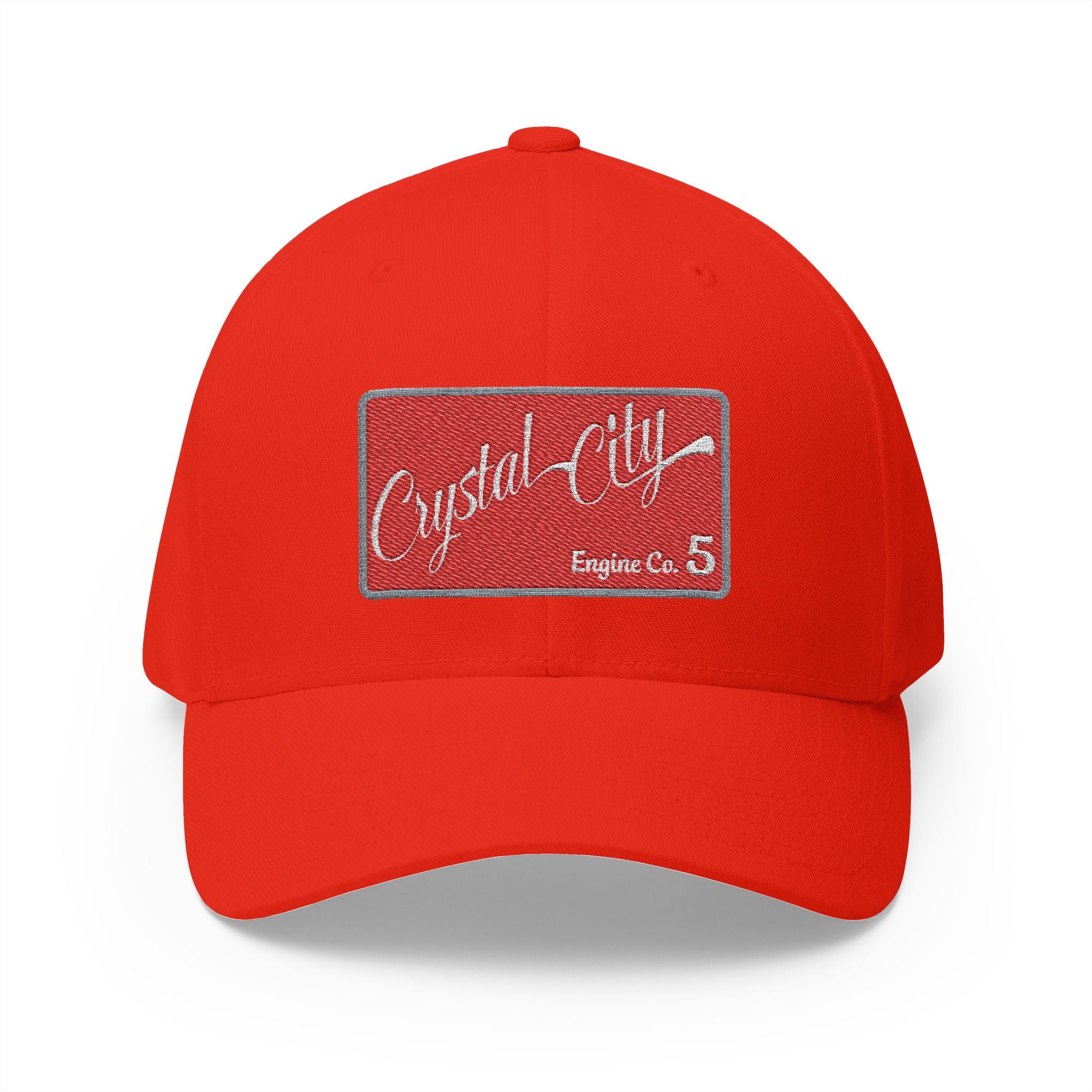 Arlington Crystal City Engine 5 - FLEXFIT Closed-Back Structured Cap (Embroidery)