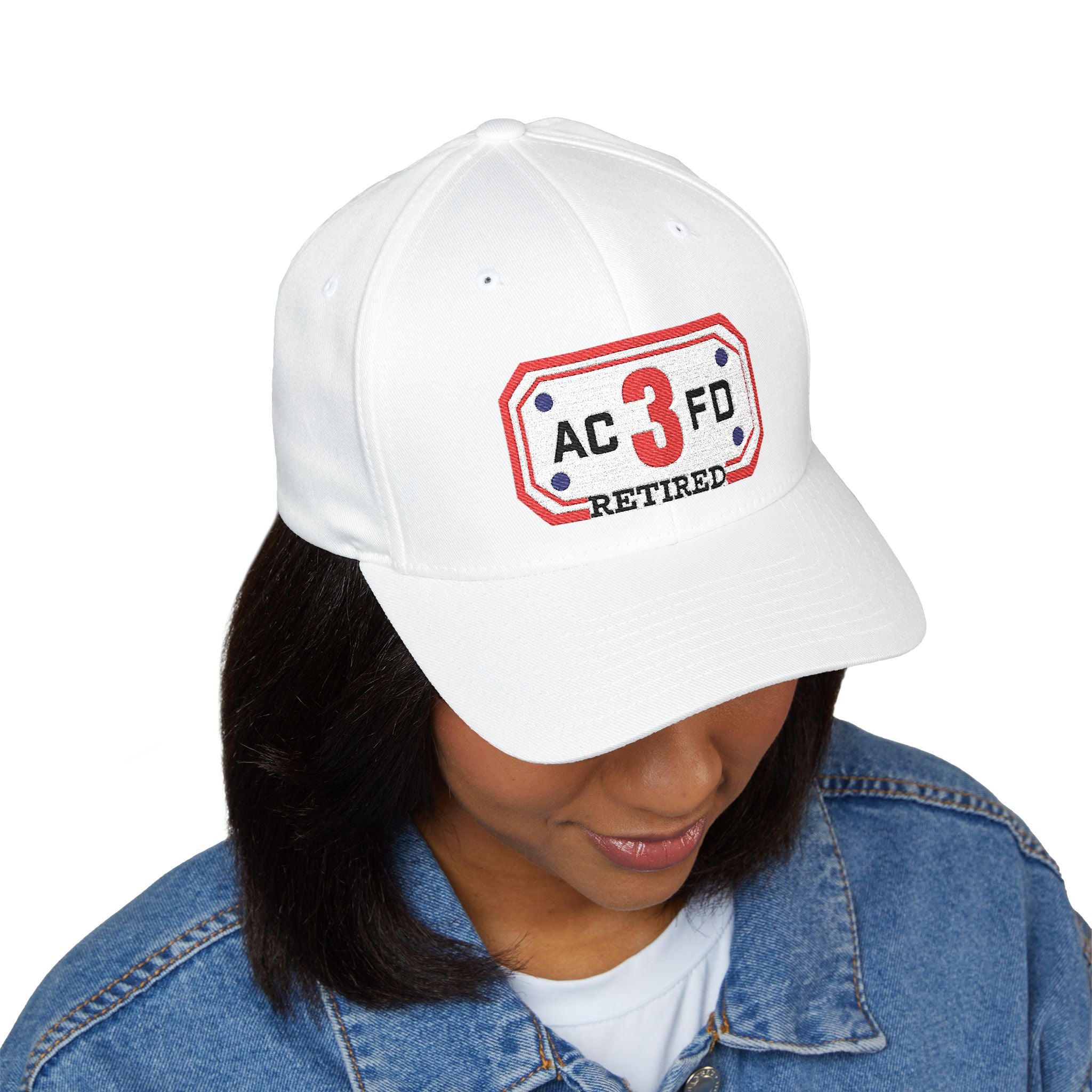 Retired Arlington Engine 3 - FLEXFIT Closed-Back Structured Cap (Embroidery)