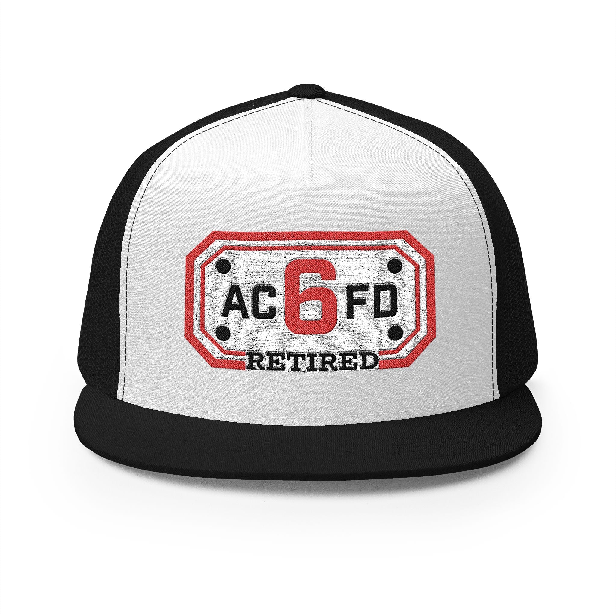 Retired Arlington Engine 6 - 5 Panel Trucker Cap (Embroidery)
