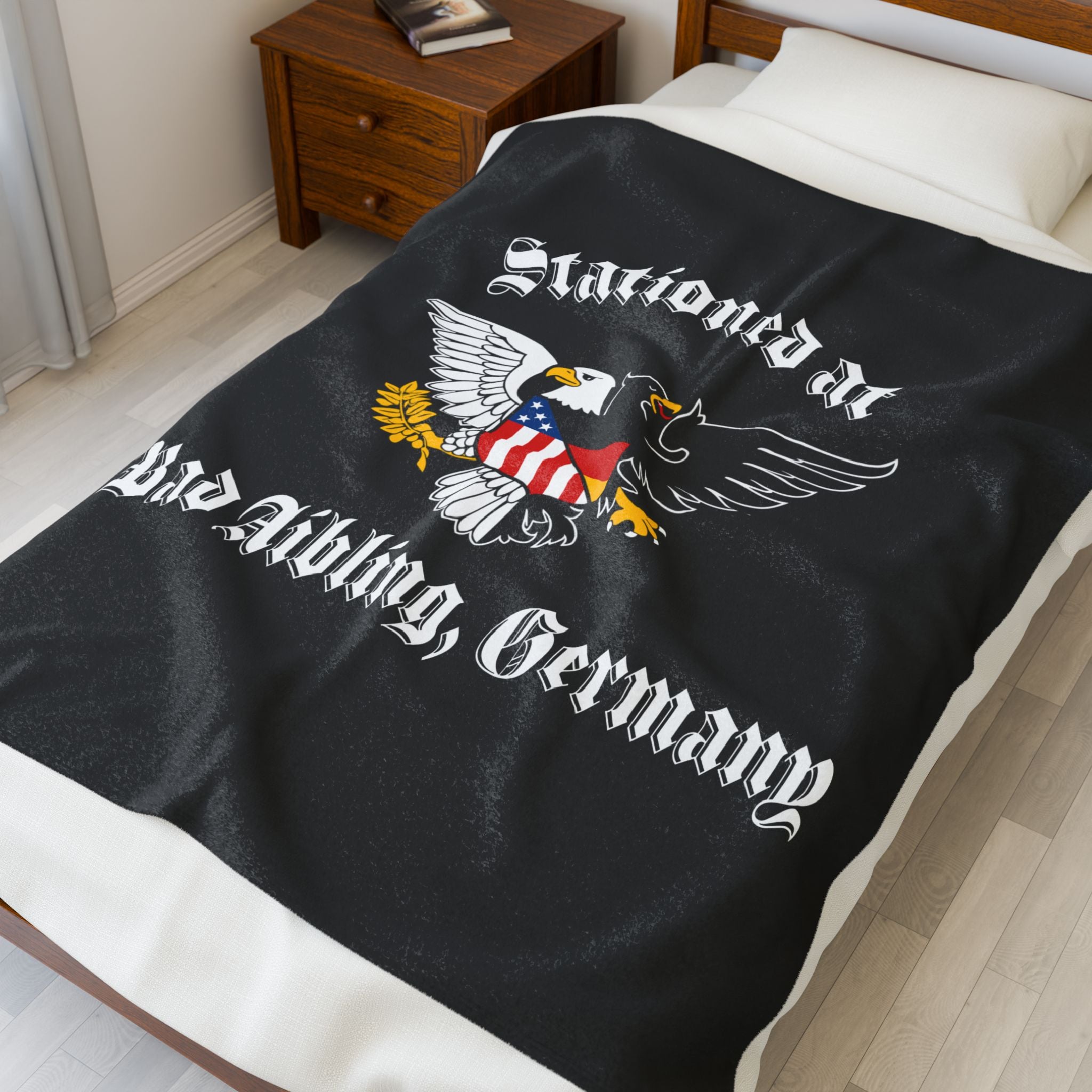 Stationed at Bad Aibling - Velveteen Plush Blanket