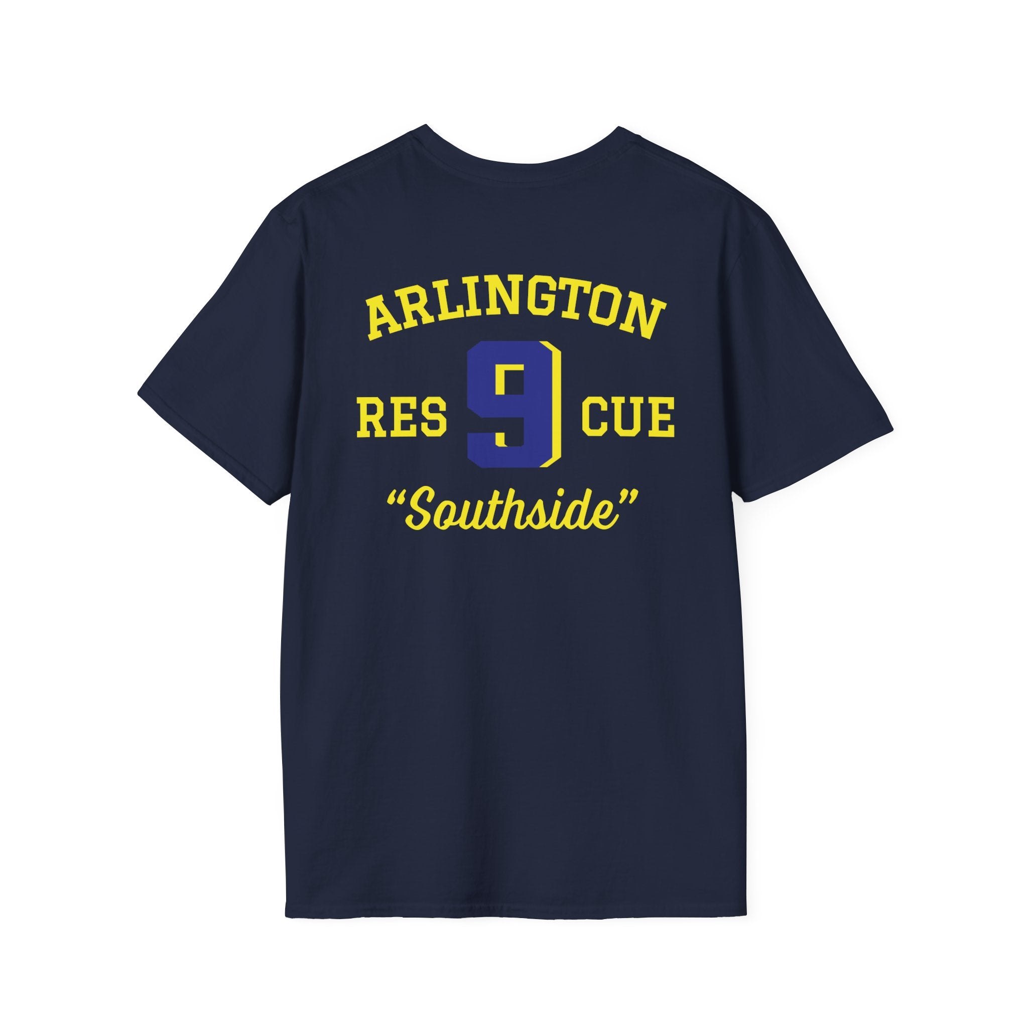 Station 9 Taz Front / Officer Rescue 9 back - Gildan Soft Cotton Softstyle T-Shirt
