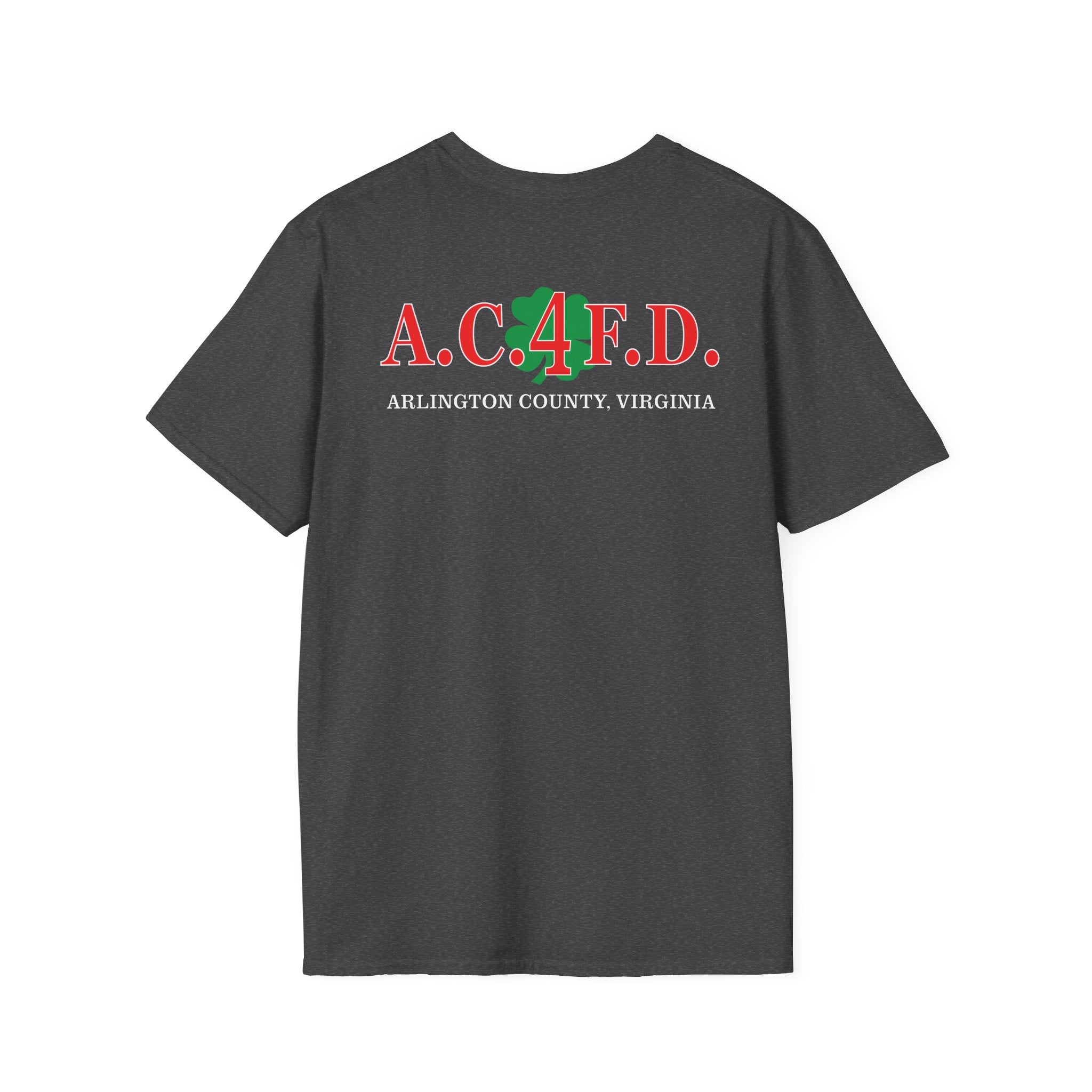 Station 4 RatPack front / acfd clover back - Gildan Soft Cotton Softstyle T-Shirt