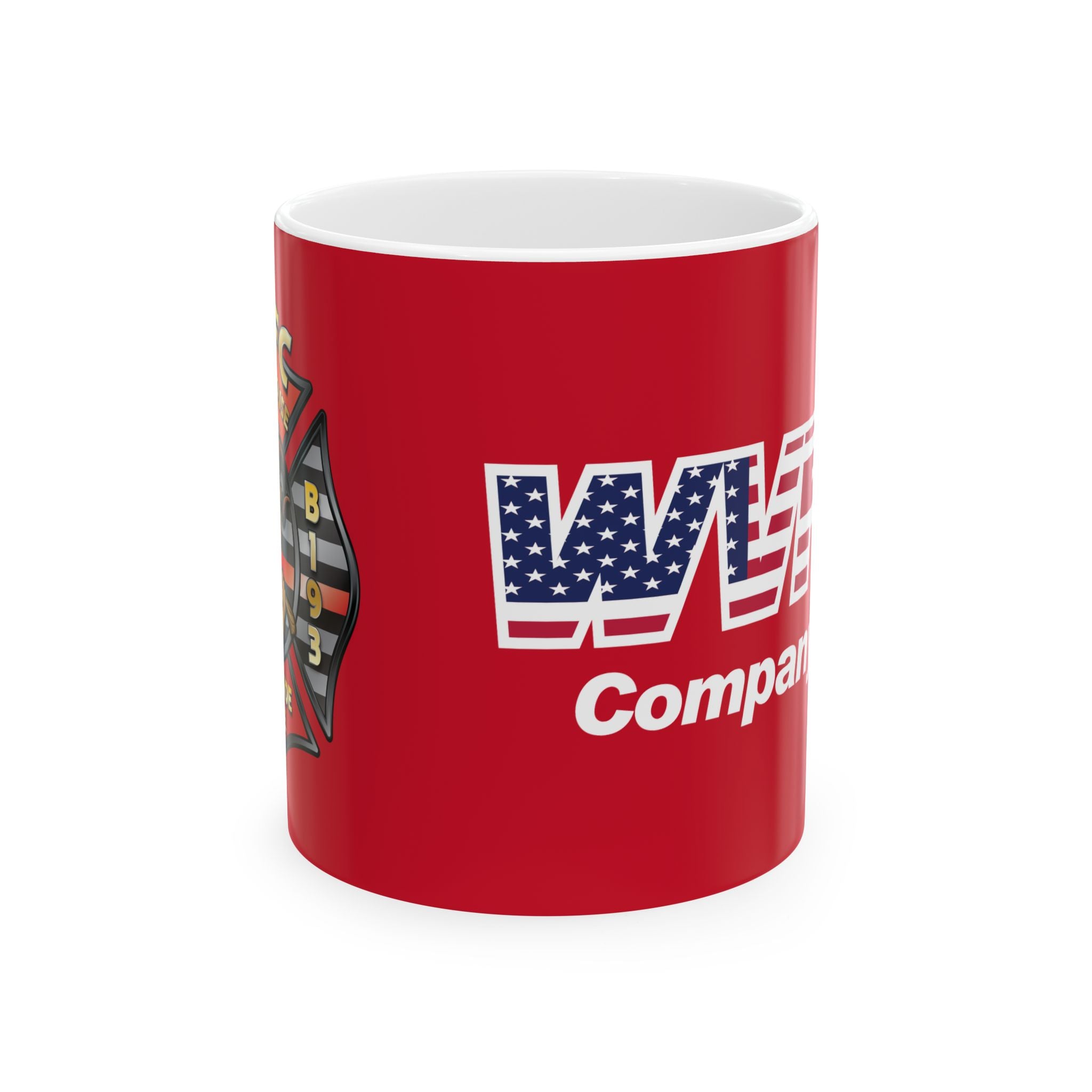 WVFC Goat Logo 1 version 2 US Flag - Ceramic Mug, (11oz)