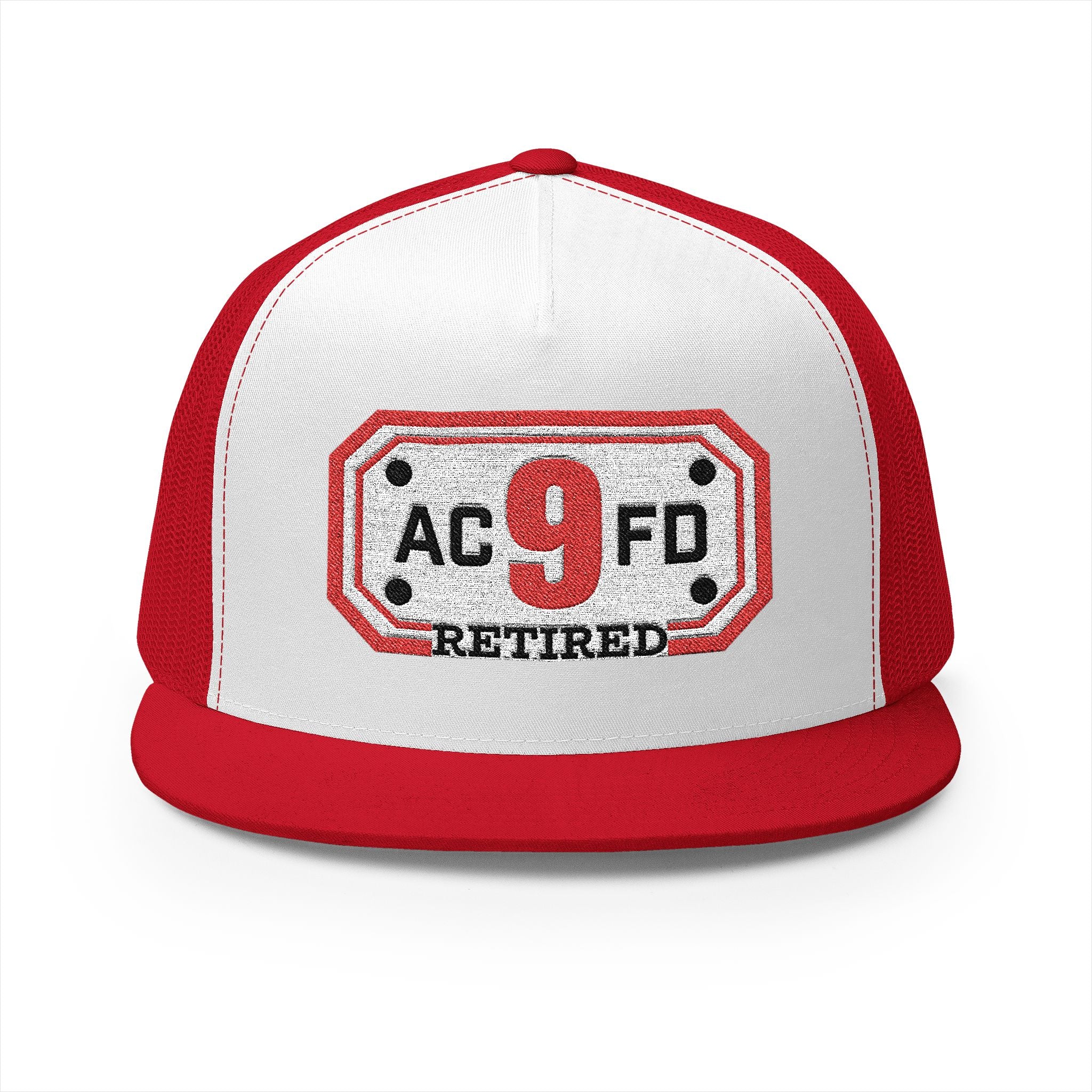 Retired Arlington Engine 9 - 5 Panel Trucker Cap (Embroidery)