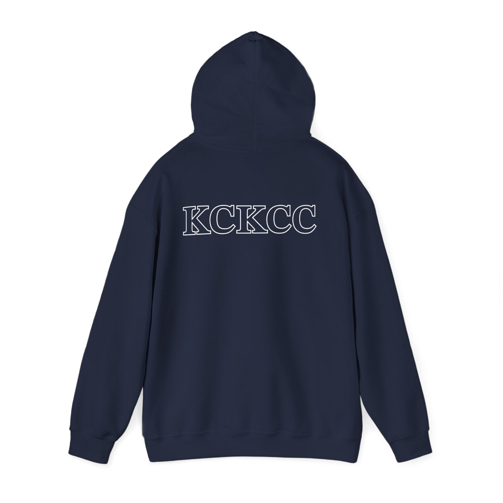 KCKCC Police Badge White outline - Gildan 18500 Unisex Heavy Blend™ Hooded Sweatshirt