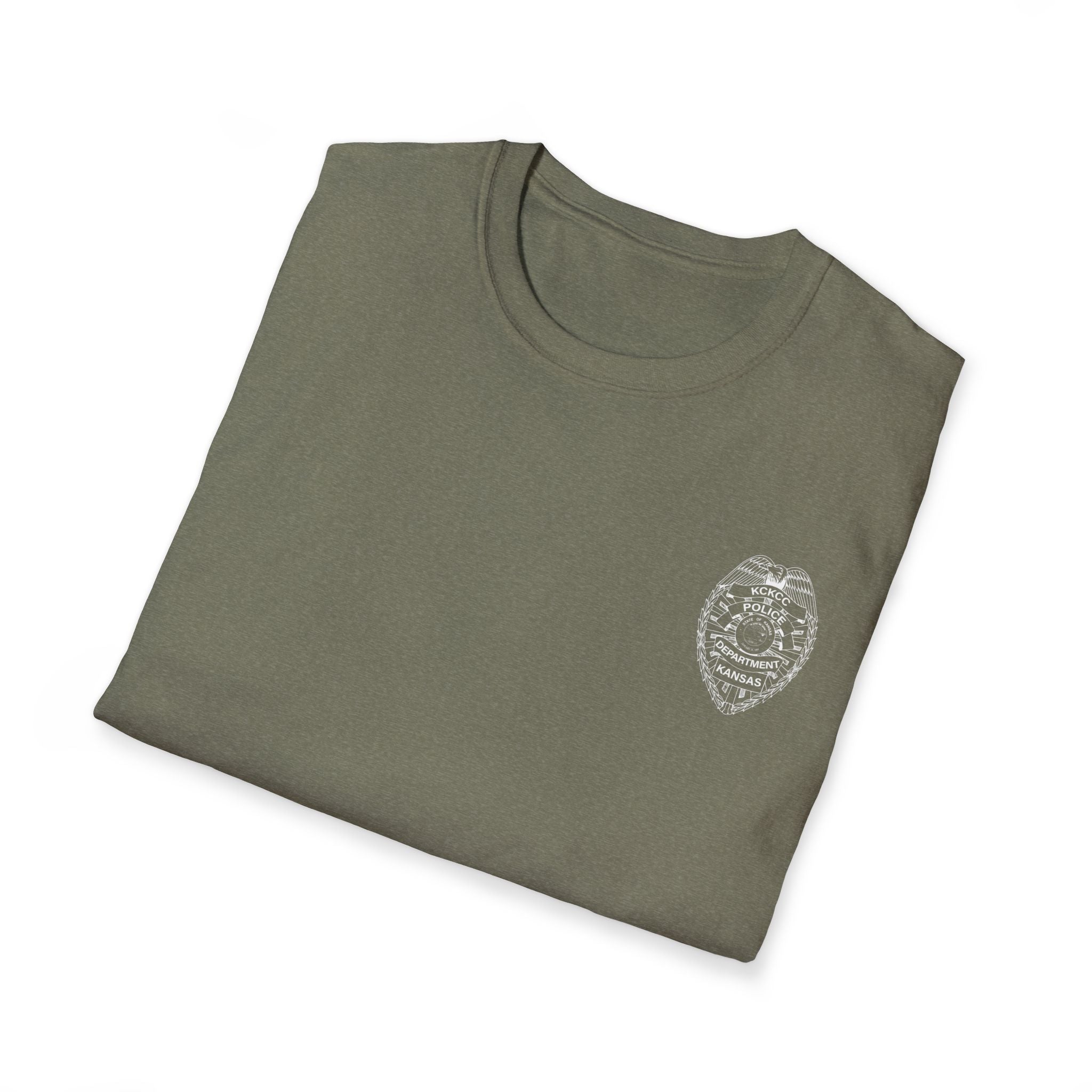 KCKCC Badge White outline - Gildan 64000 Unisex Softstyle T-Shirt