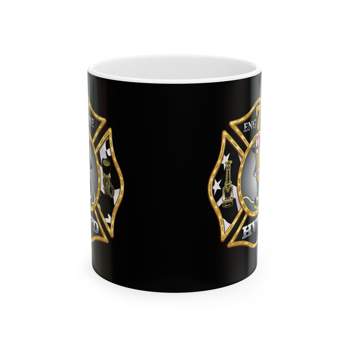 Black Mug, (11oz, 15oz) - Hollywood Maryland Volunteer Fire Eng7ine