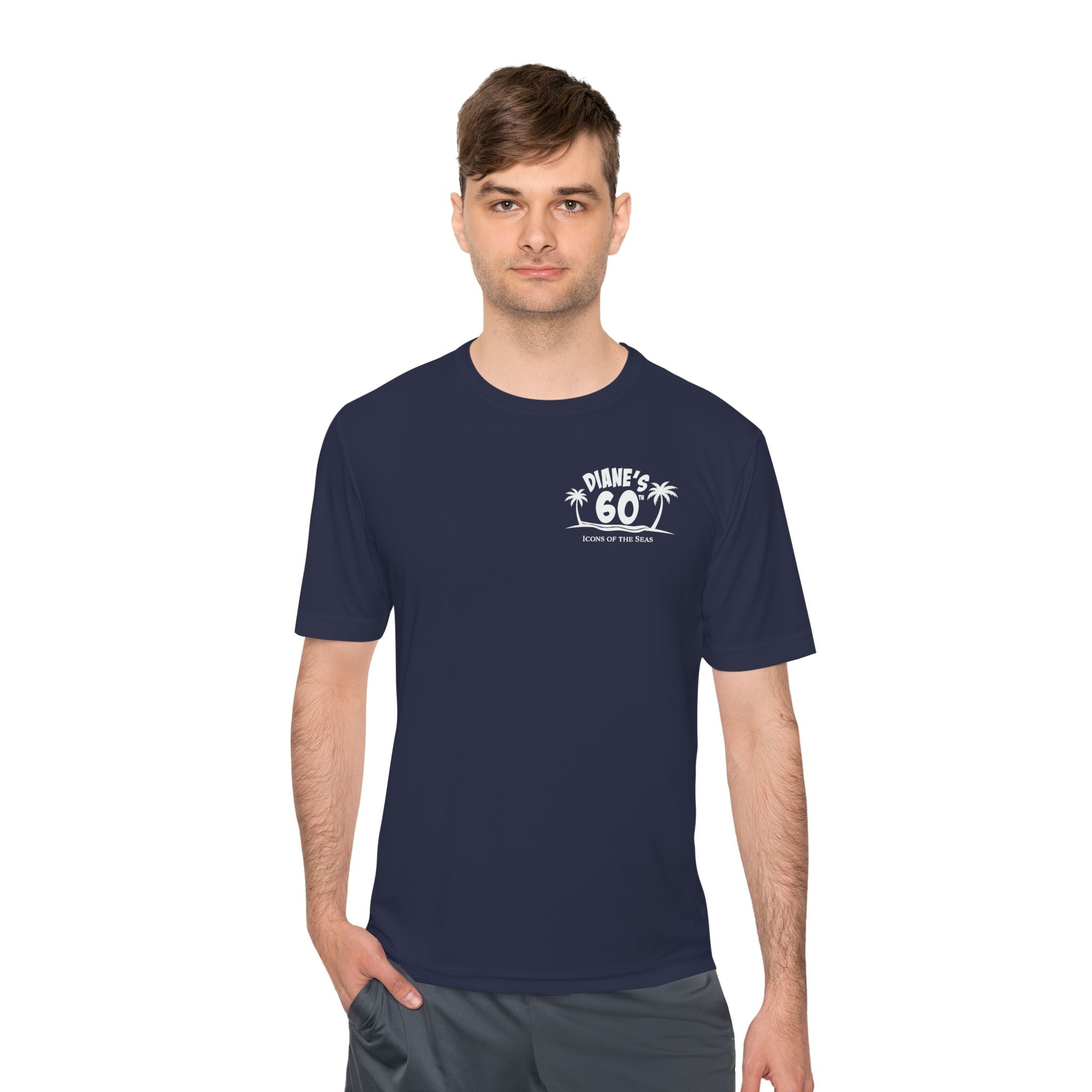 Diane Birthday Cruise White Text- Unisex Moisture Wicking Tee