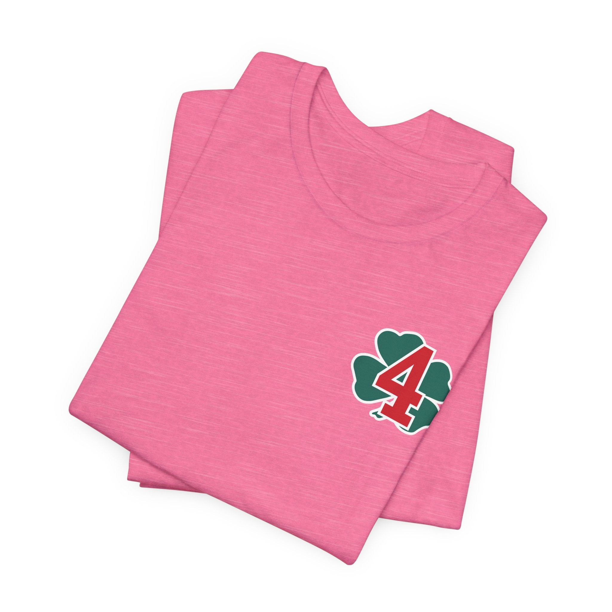 Station 4 Clover on front and back - Bella+Canvas Soft Unisex Tee