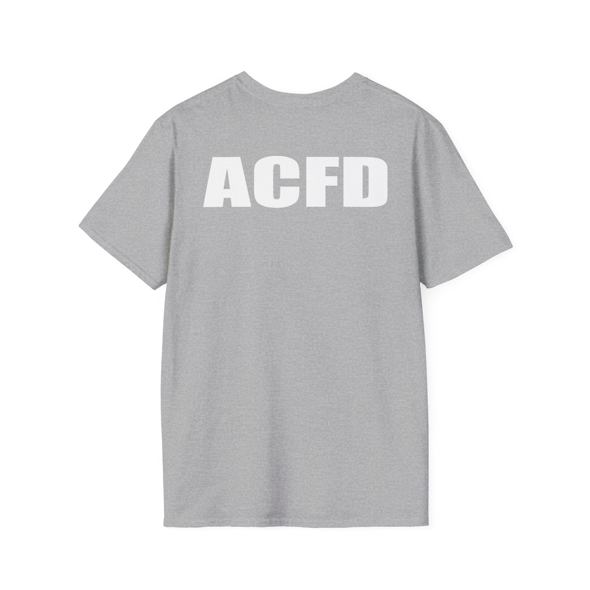 Station 3 Rhino Logo Firefighter Back - Gildan Soft Cotton Softstyle T-Shirt