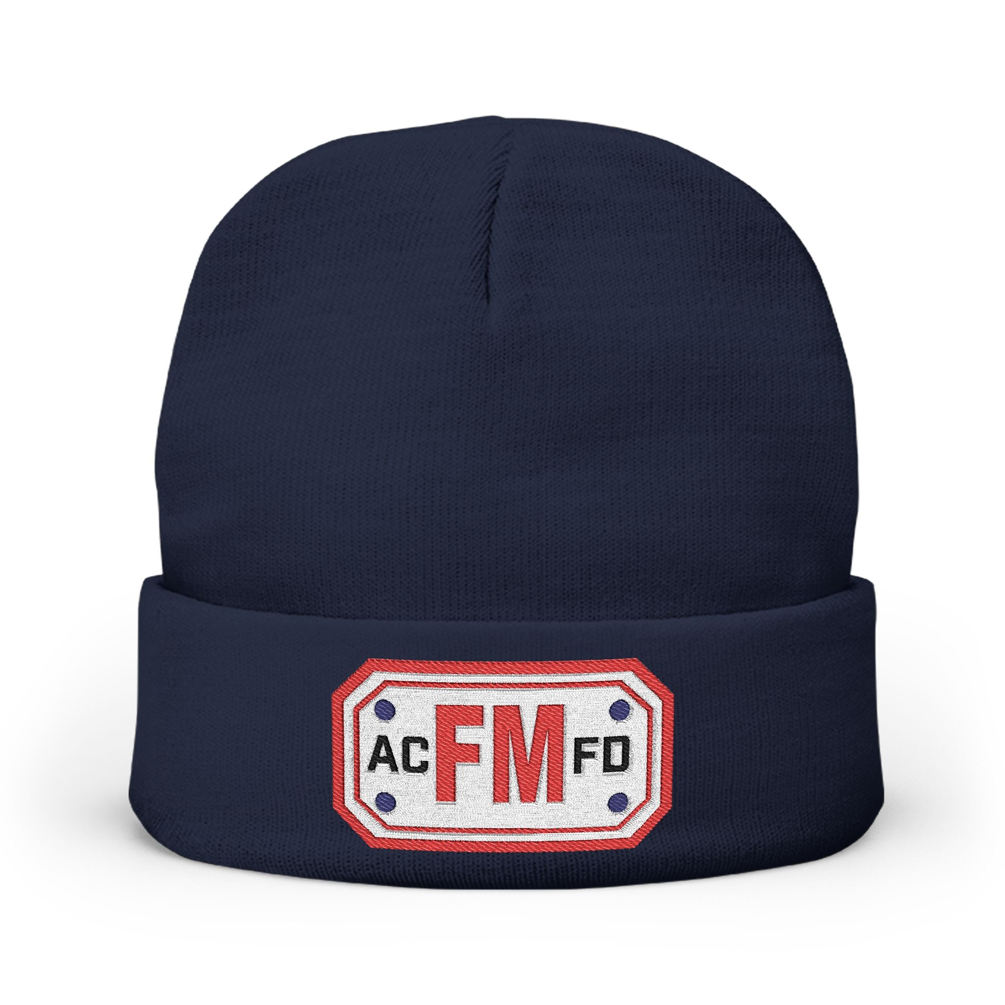 Arlington Fire Marshal Red - Knit Beanie (Embroidery)