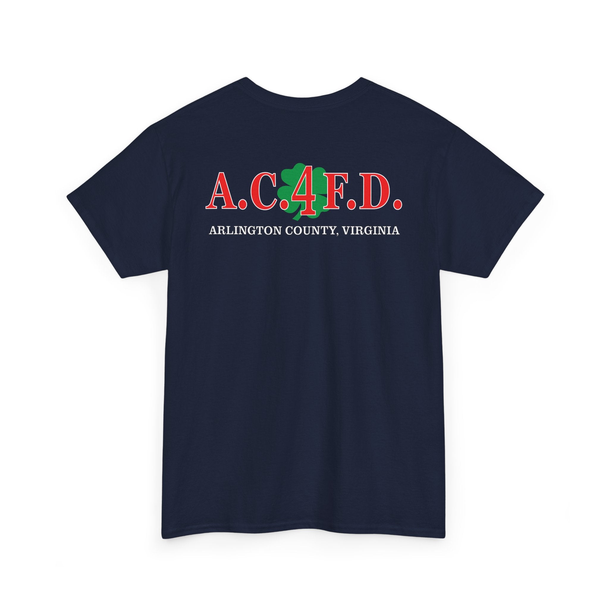 Station 4 Clover front /AC4FD back - Gildan 100% Cotton Tee Unisex Heavy
