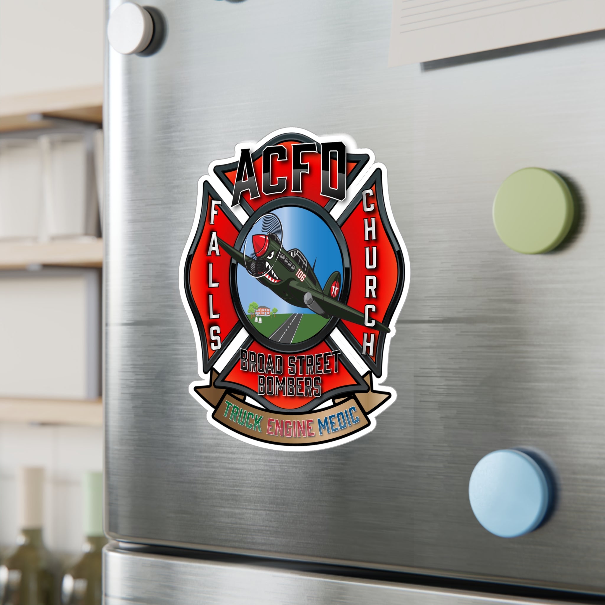 Kiss-Cut Vinyl Decals - Arlington Station 6 Broad Street Bombers