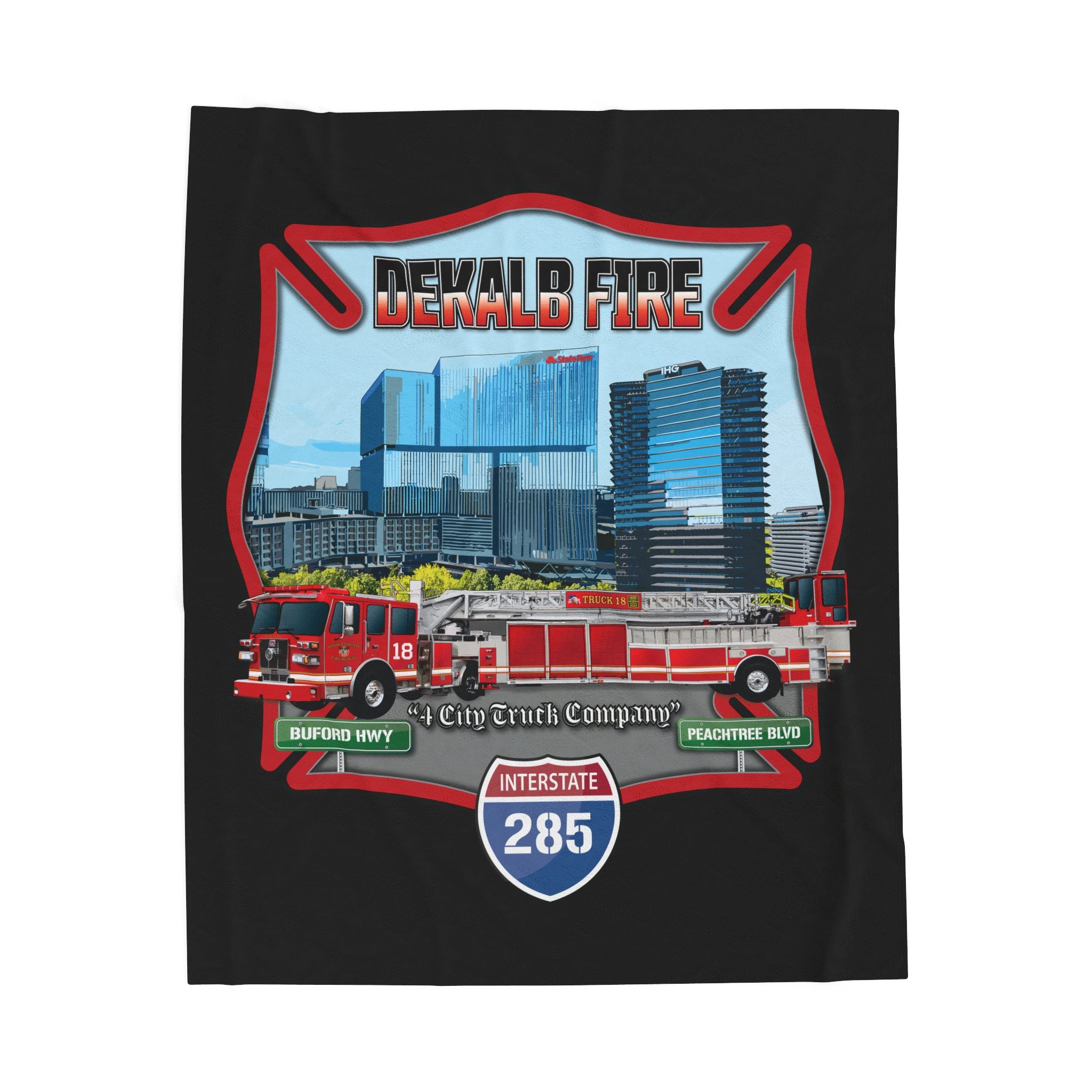 Dekalb County Tiller 18- Velveteen Plush Blanket