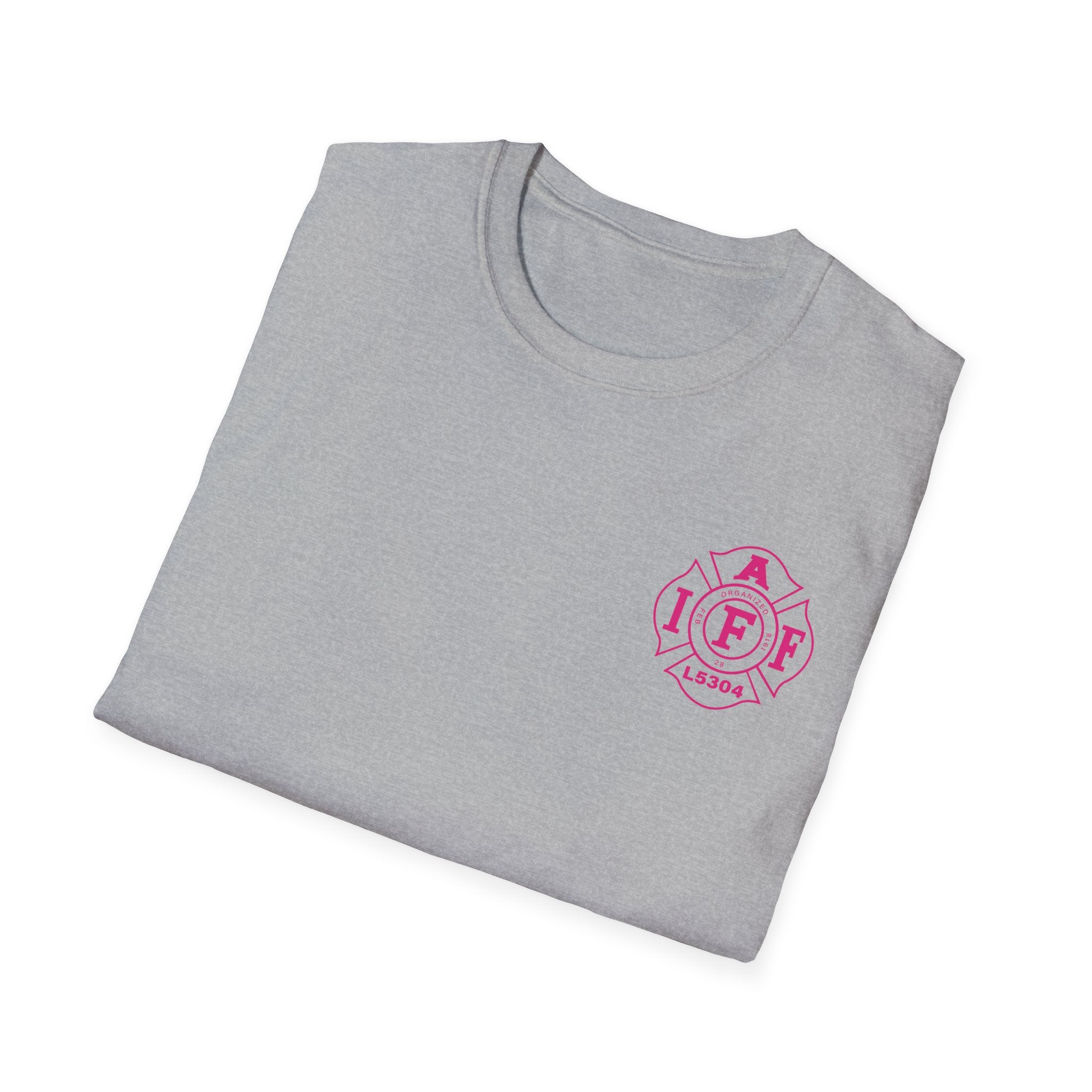 Clarke County Fire Breast Cancer (Portion of Proceeds go to Local 5304) - Gildan Soft Cotton Softstyle T-Shirt