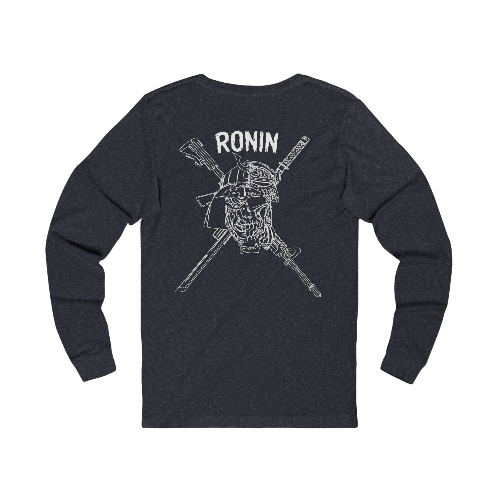 Charlie 2 Ronin (white Logo) - Bella-Canvas Soft Jersey Cotton Long Sleeve Tee
