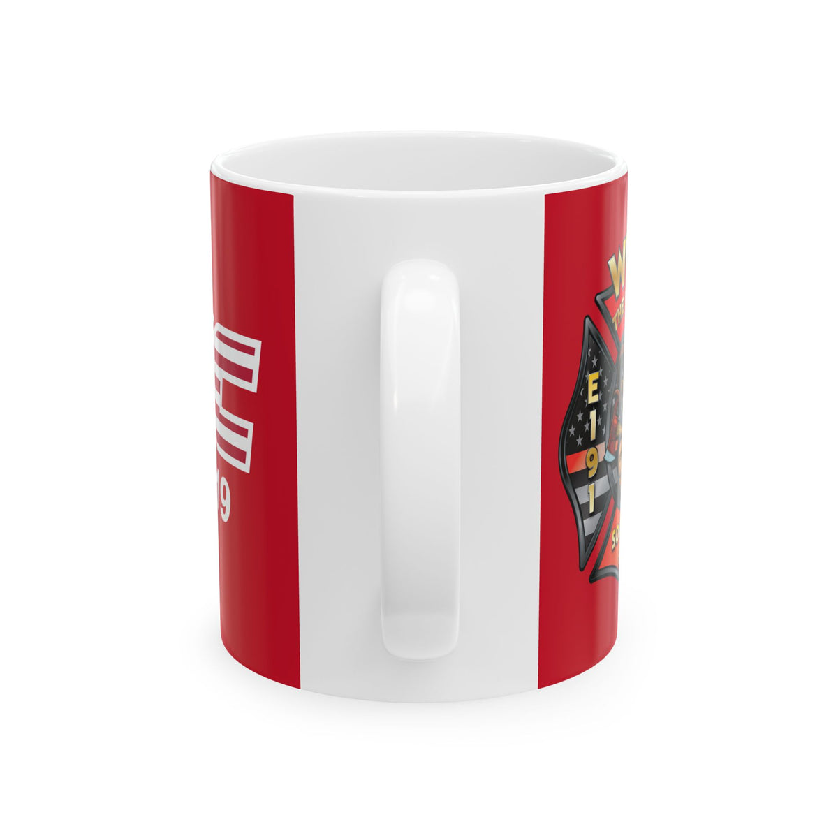 WVFC Goat Logo 1 version 2 US Flag - Ceramic Mug, (11oz)