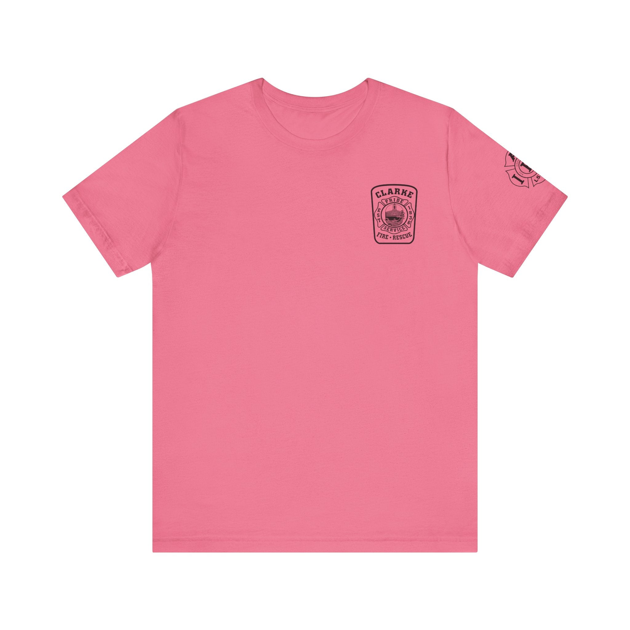 Clarke County Patch Fire Breast Cancer (Portion of Proceeds go to Local 5304) - Bella+Canvas Soft Jersey Cotton Unisex Tee