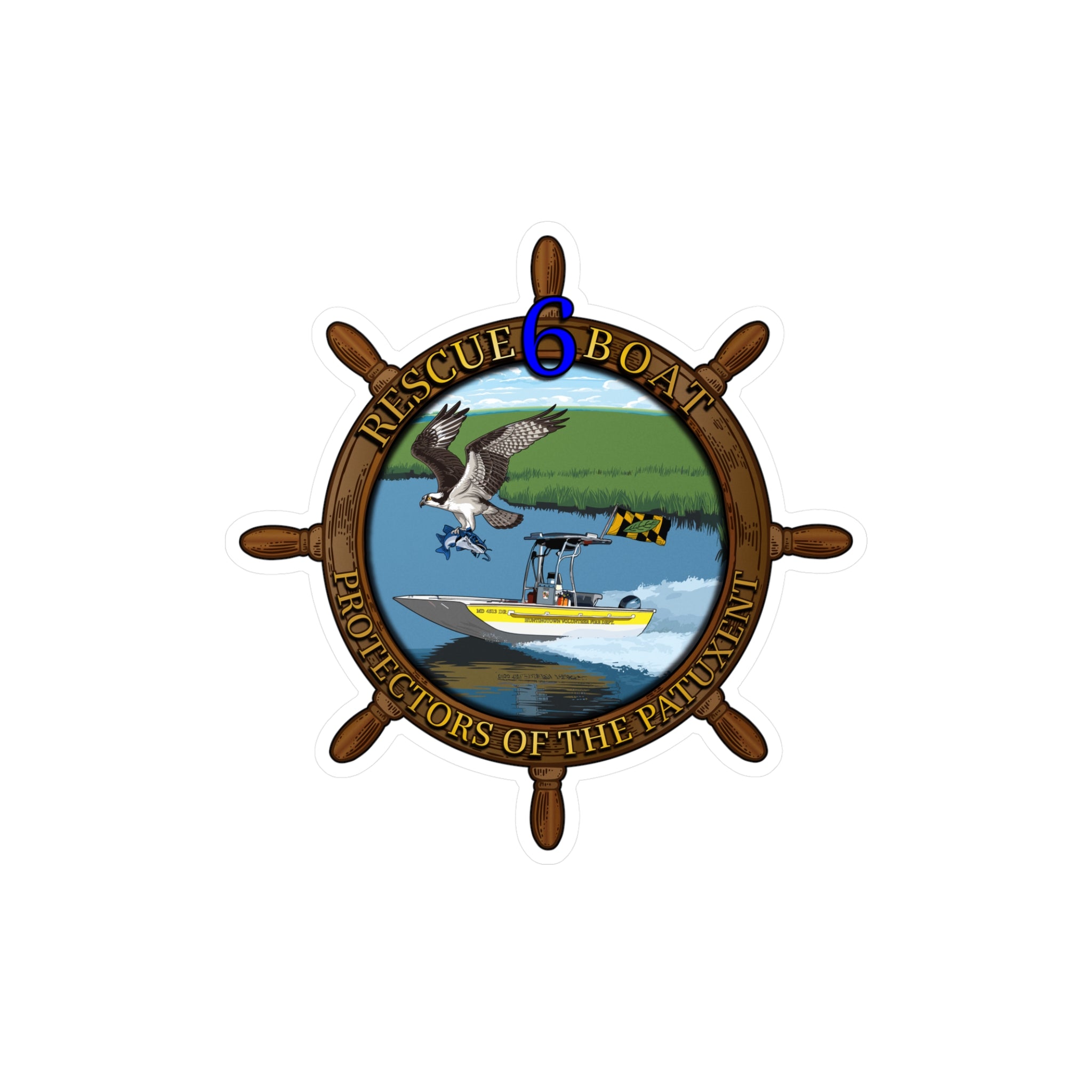 Kiss Cut Vinyl Decals - Huntingtown Vol. Fire Boat 6