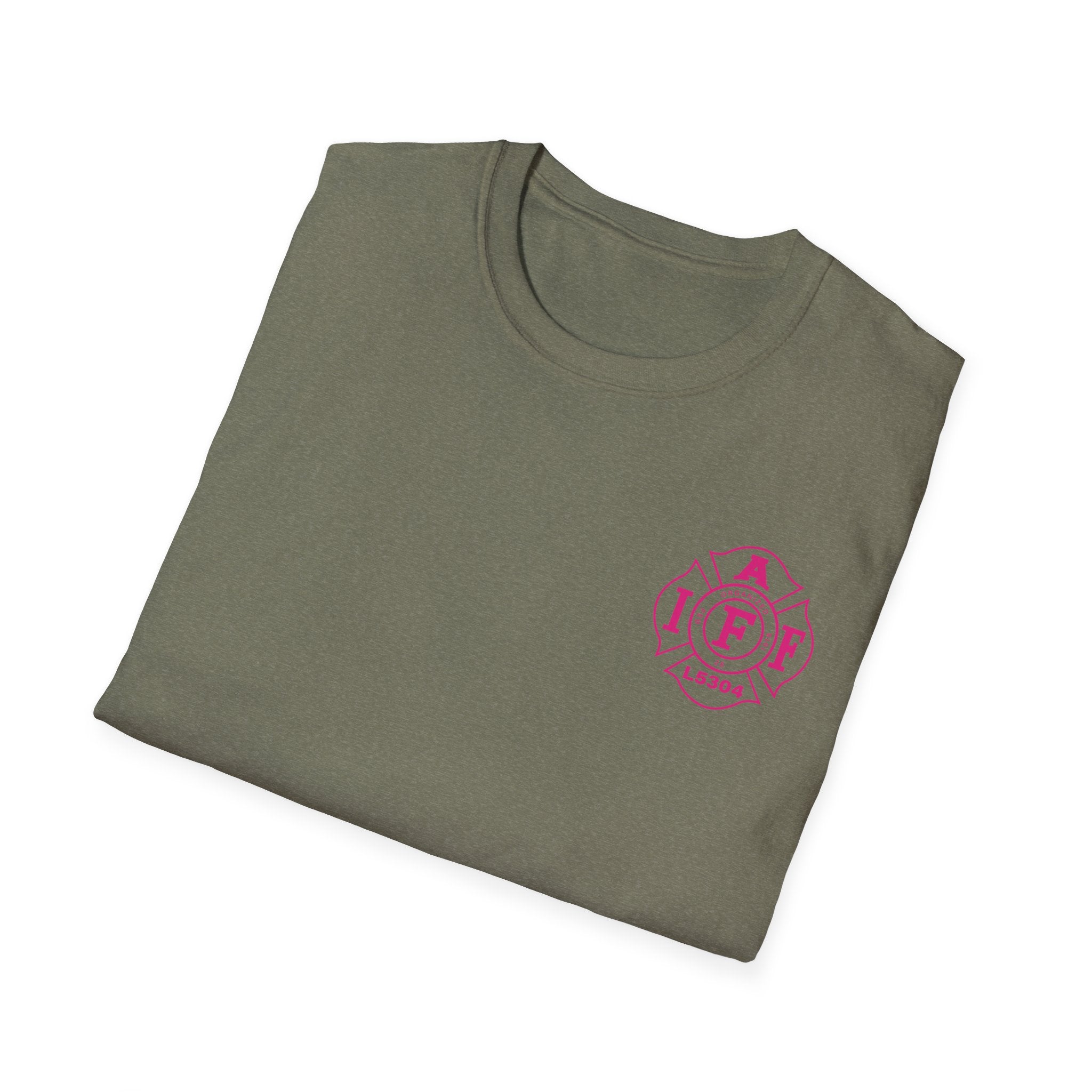 Clarke County Fire Breast Cancer (Portion of Proceeds go to Local 5304) - Gildan Soft Cotton Softstyle T-Shirt