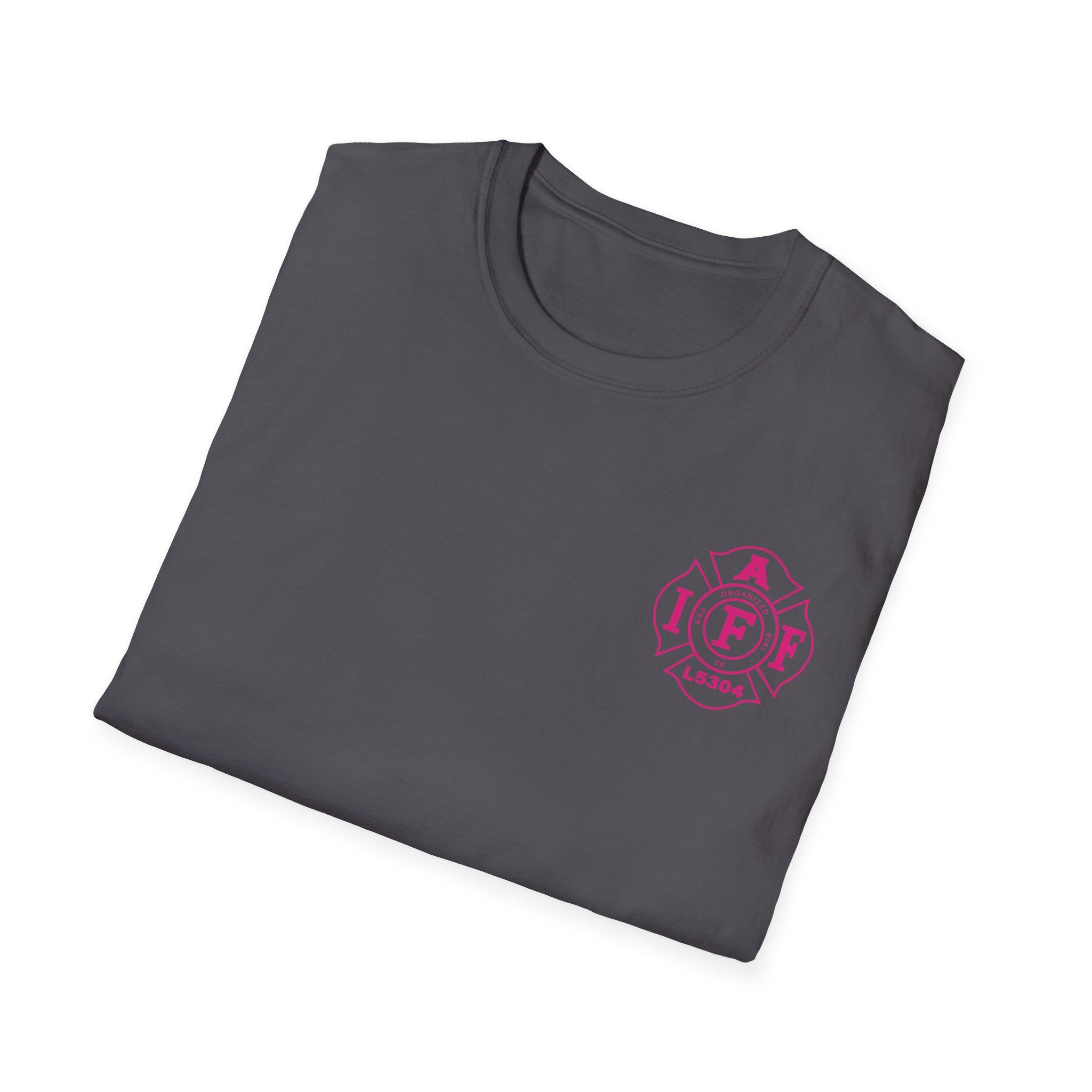 Clarke County Fire Breast Cancer (Portion of Proceeds go to Local 5304) - Gildan Soft Cotton Softstyle T-Shirt
