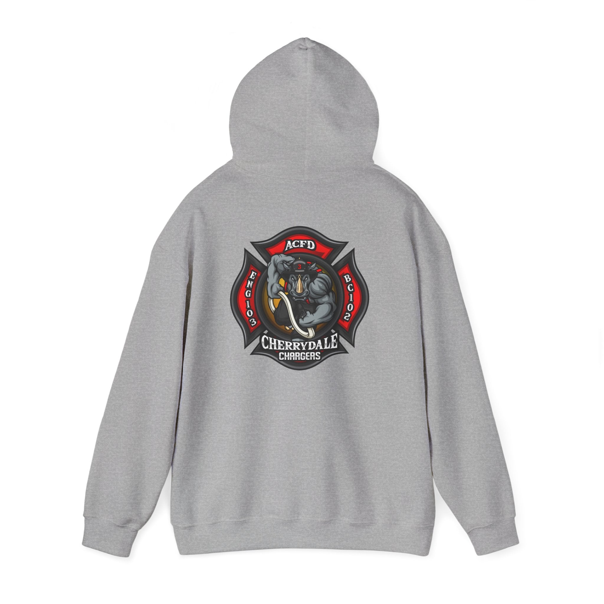 Arlington Station 3 Rhino Front/Back - Gildan Heavy Blend™ Hooded Sweatshirt