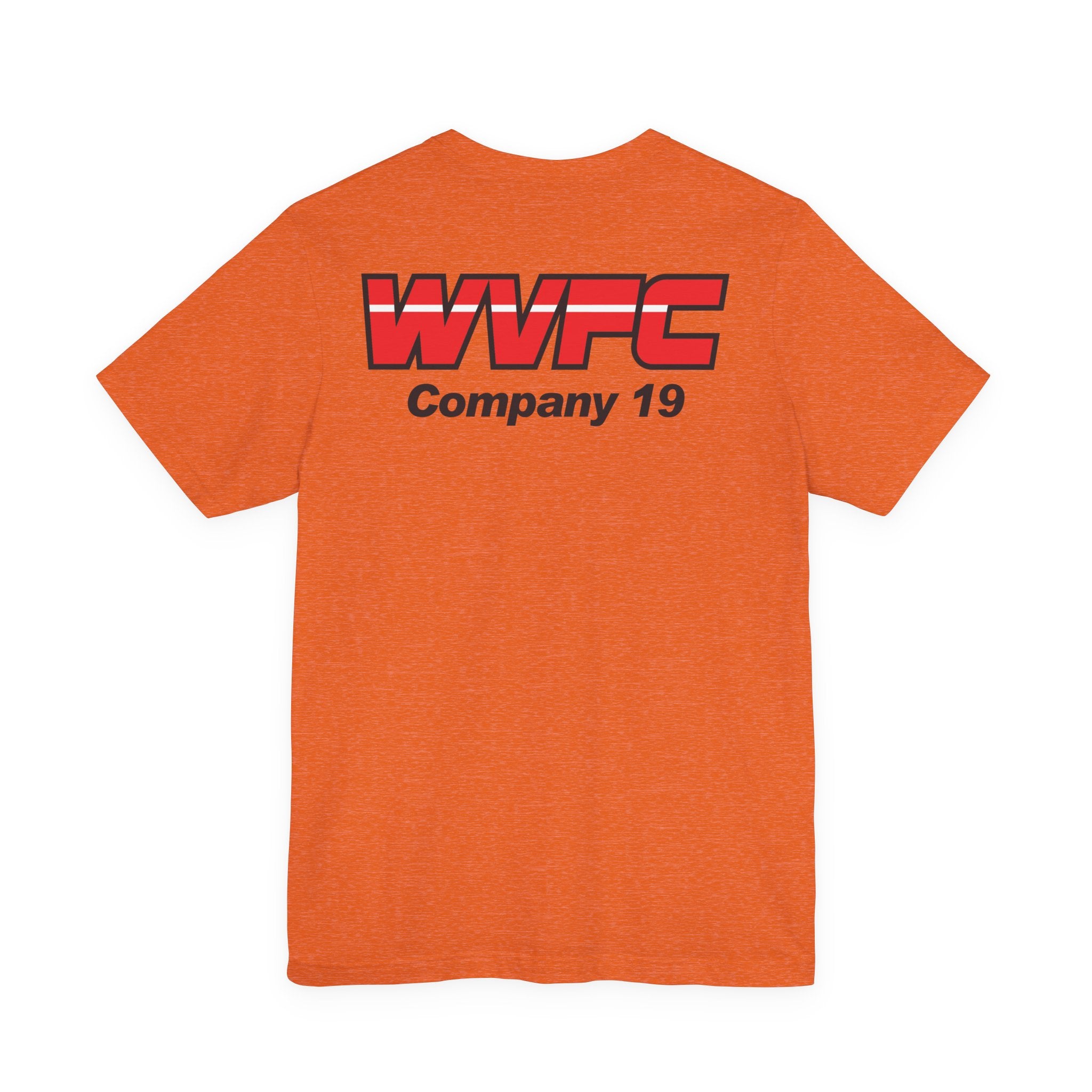 WVFC FD logo black Red back  - Unisex Jersey Short Sleeve Tee