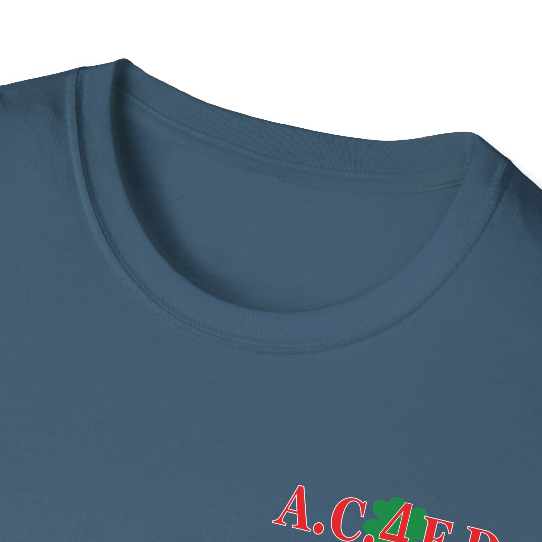Station 4 acfd clover front/RatPack back - Gildan Soft Cotton Softstyle T-Shirt