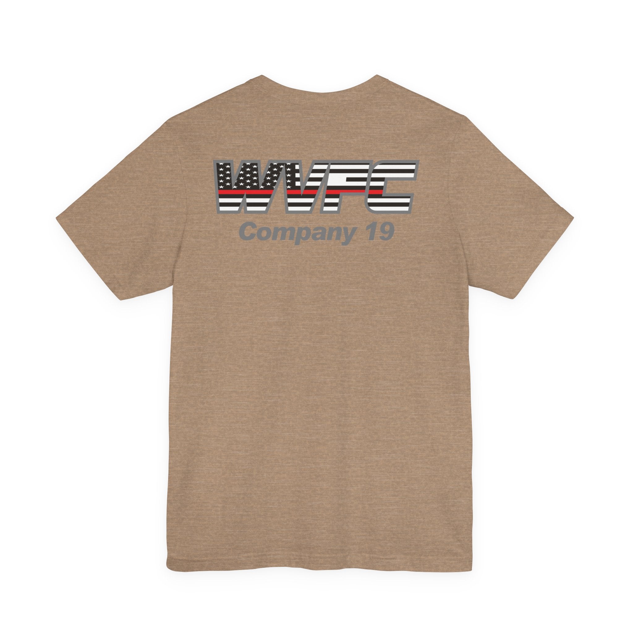 WVFC FD Logo gray RedLine flag Gray - Unisex Jersey Short Sleeve Tee