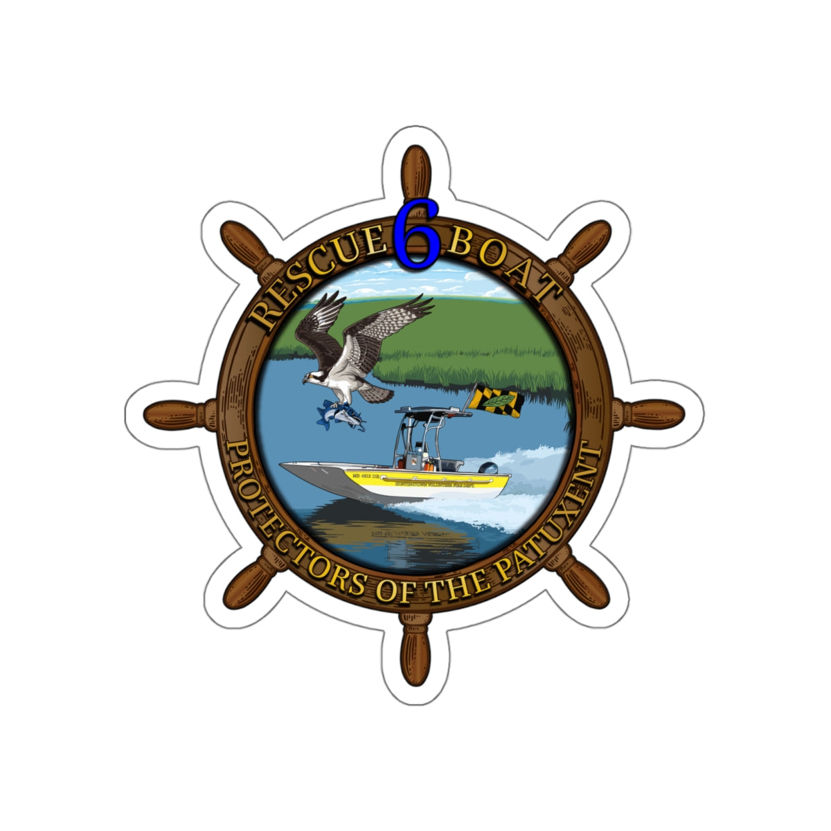 Die-Cut Stickers - Huntingtown Vol. Fire Boat 6