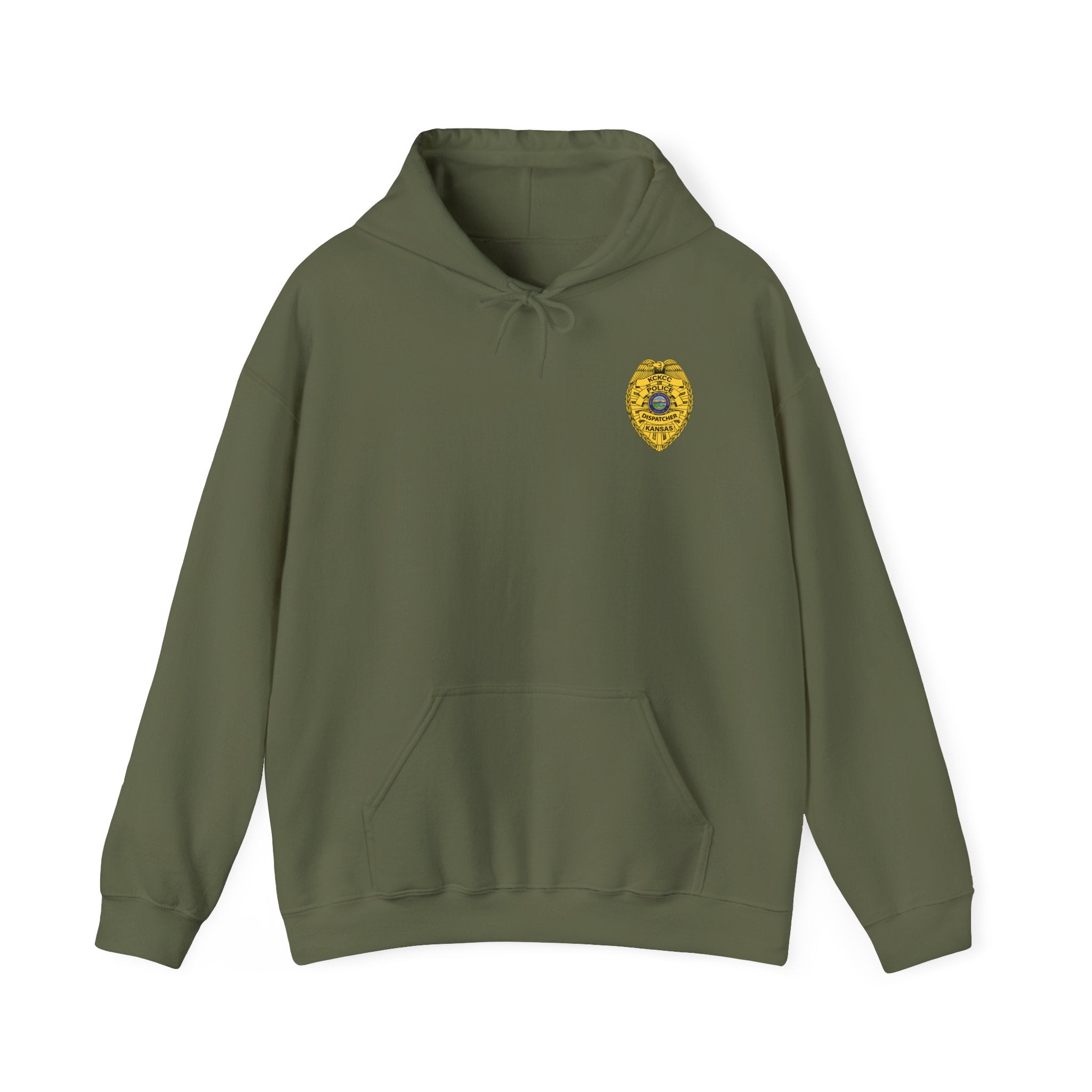 Kansas City College Police Dispatcher Badge - Unisex Heavy Blend™ Hooded Sweatshirt