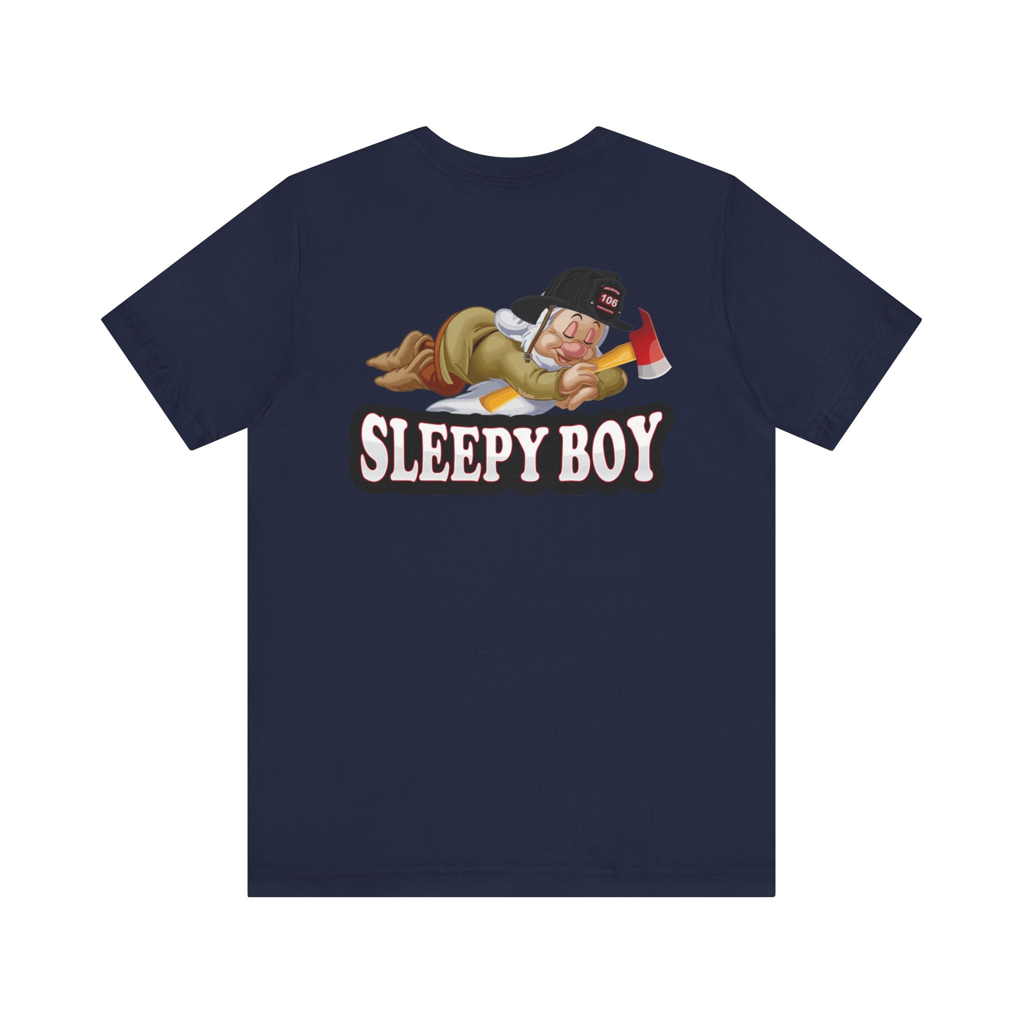 Sleepy Boy Firefighter - Heavy Cotton Unisex Tee -