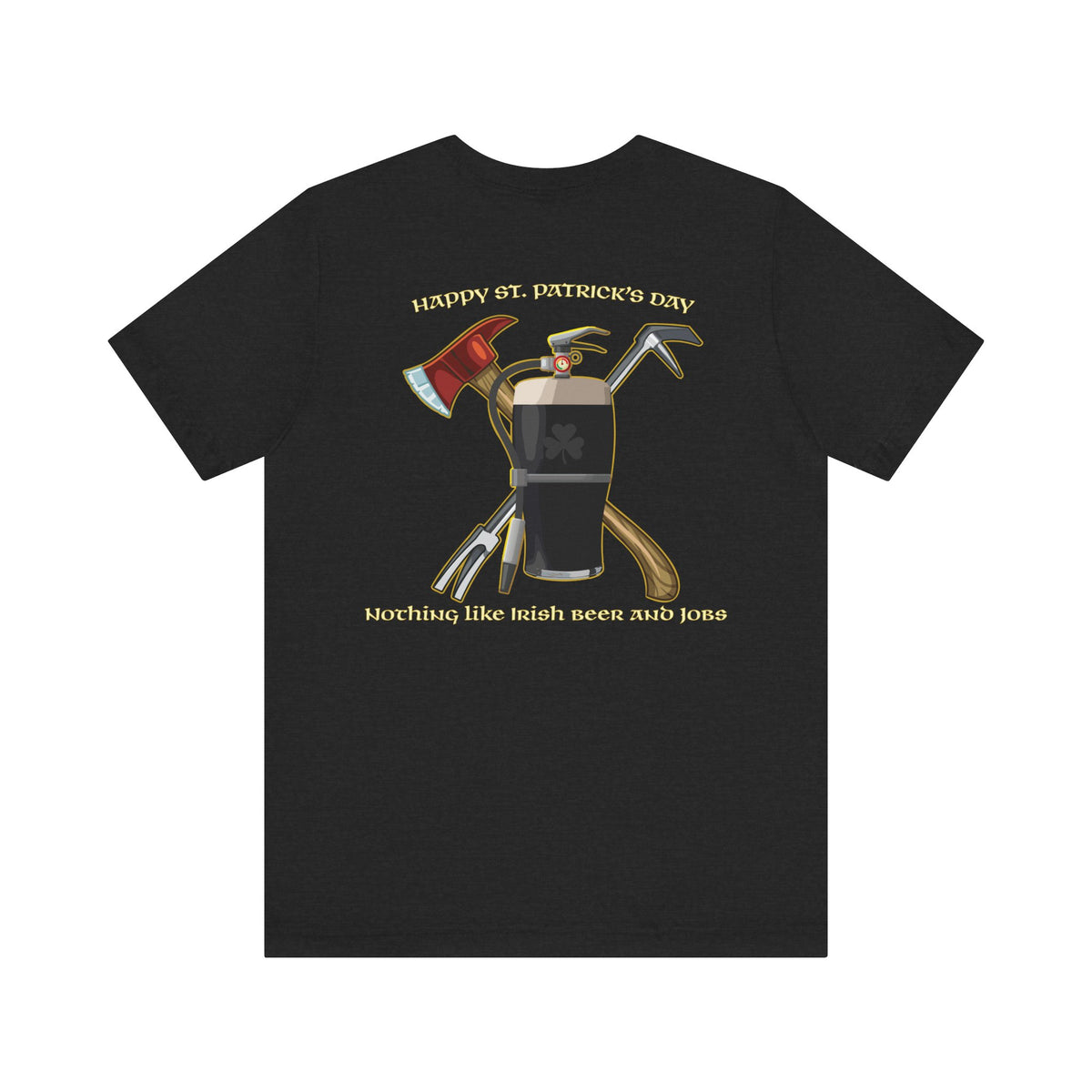 St. Patrick's Beer Fire - Bella-Canva Jersey Cotton Unisex Tee