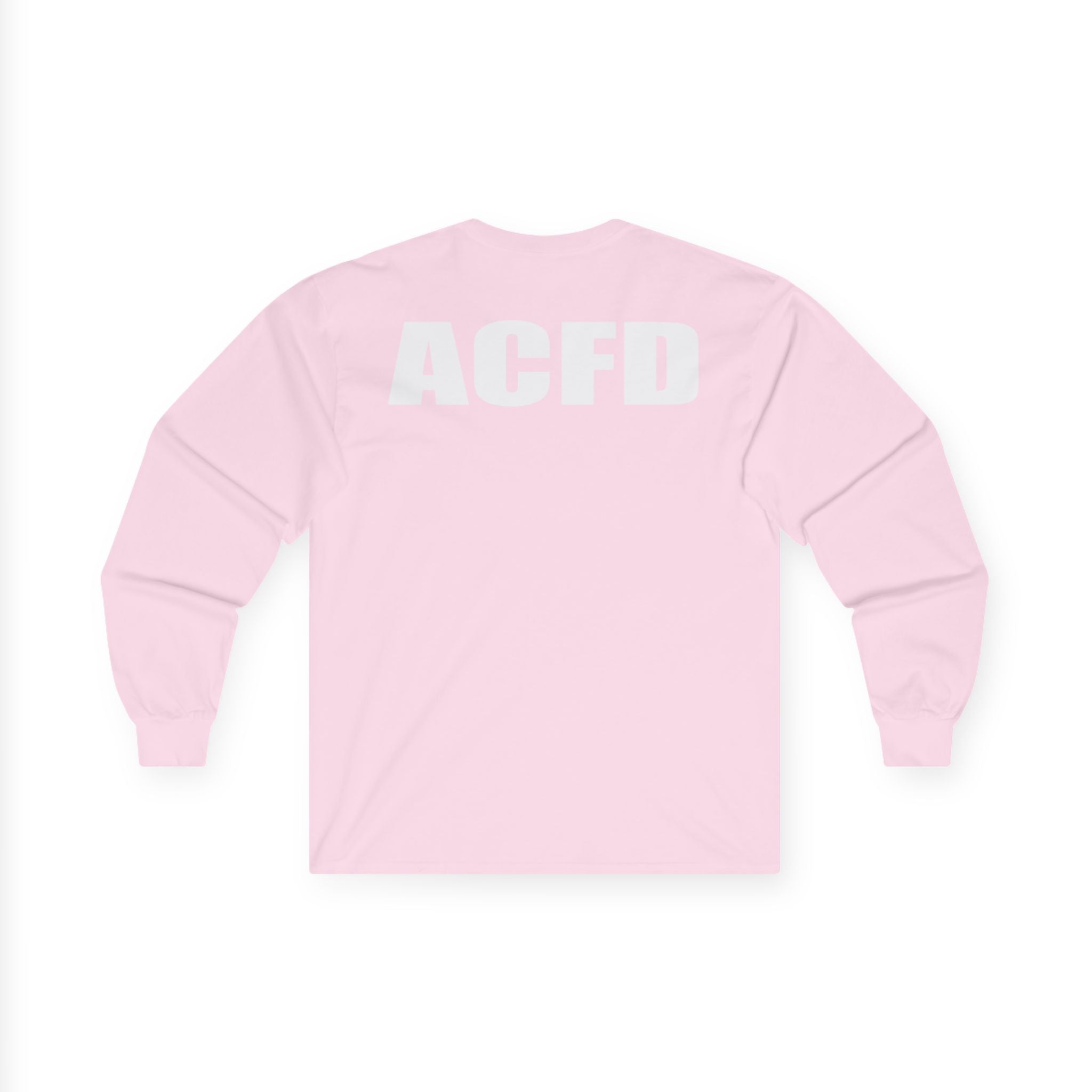 Arlington Station 3 Rhino front/ACFD FF back - Unisex Ultra Cotton Gildan Long Sleeve Tee