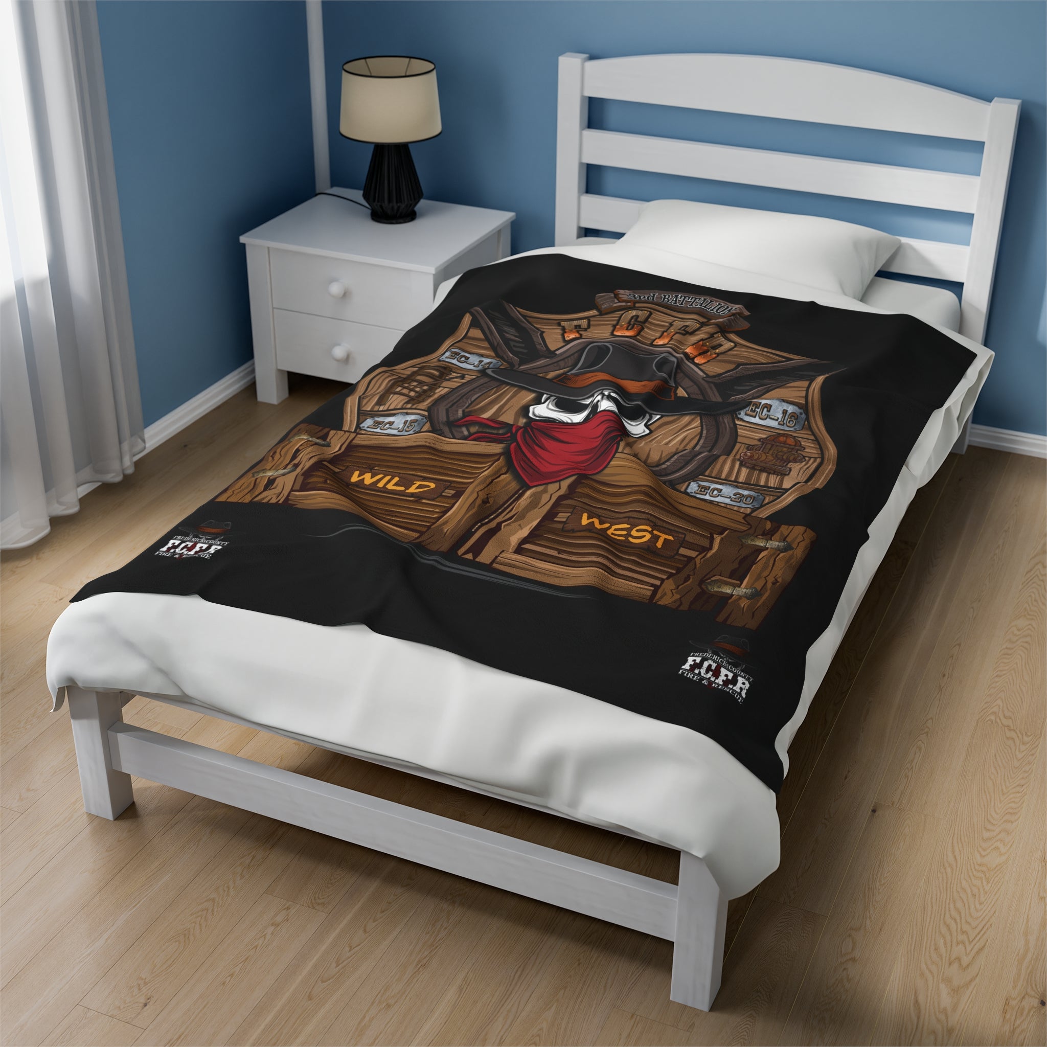 Frederick County Va Wild West - Velveteen Plush Blanket