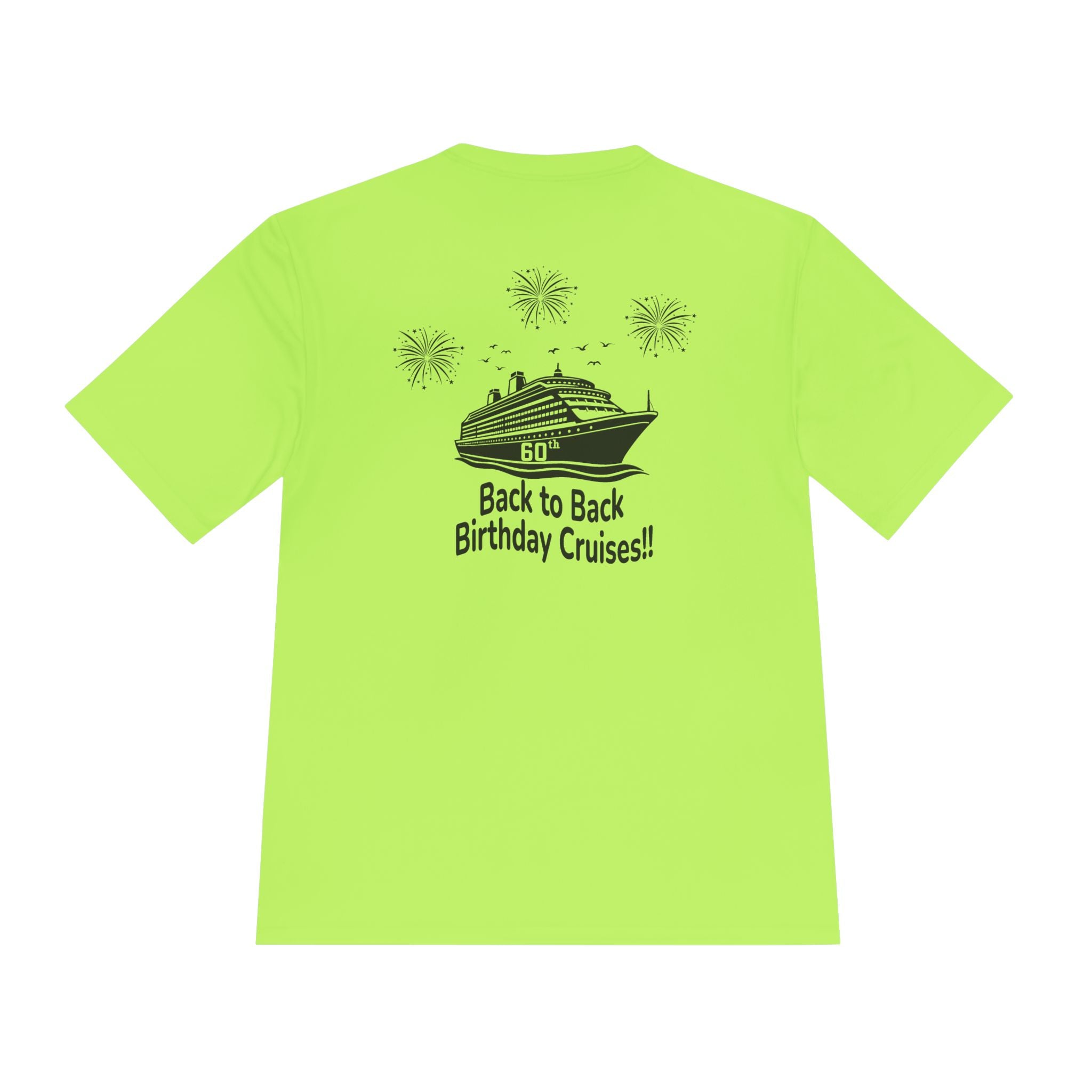 Diane Birthday Cruise Black Text - Unisex Moisture Wicking Tee