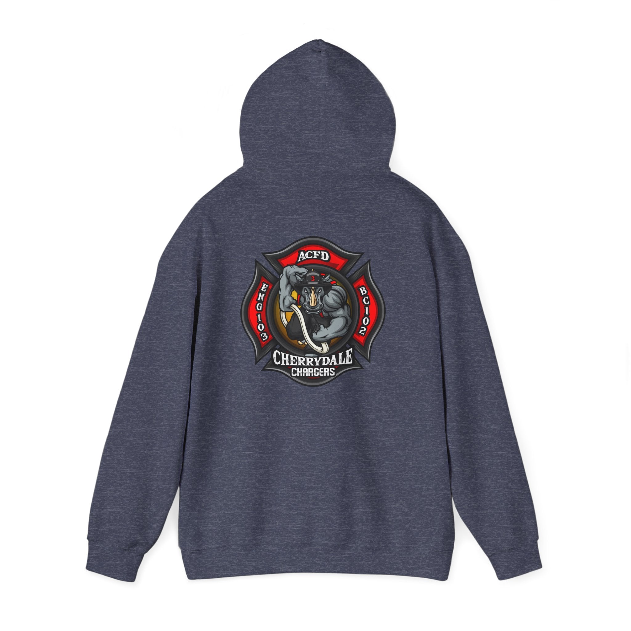 Arlington Station 3 Rhino Front/Back - Gildan Heavy Blend™ Hooded Sweatshirt