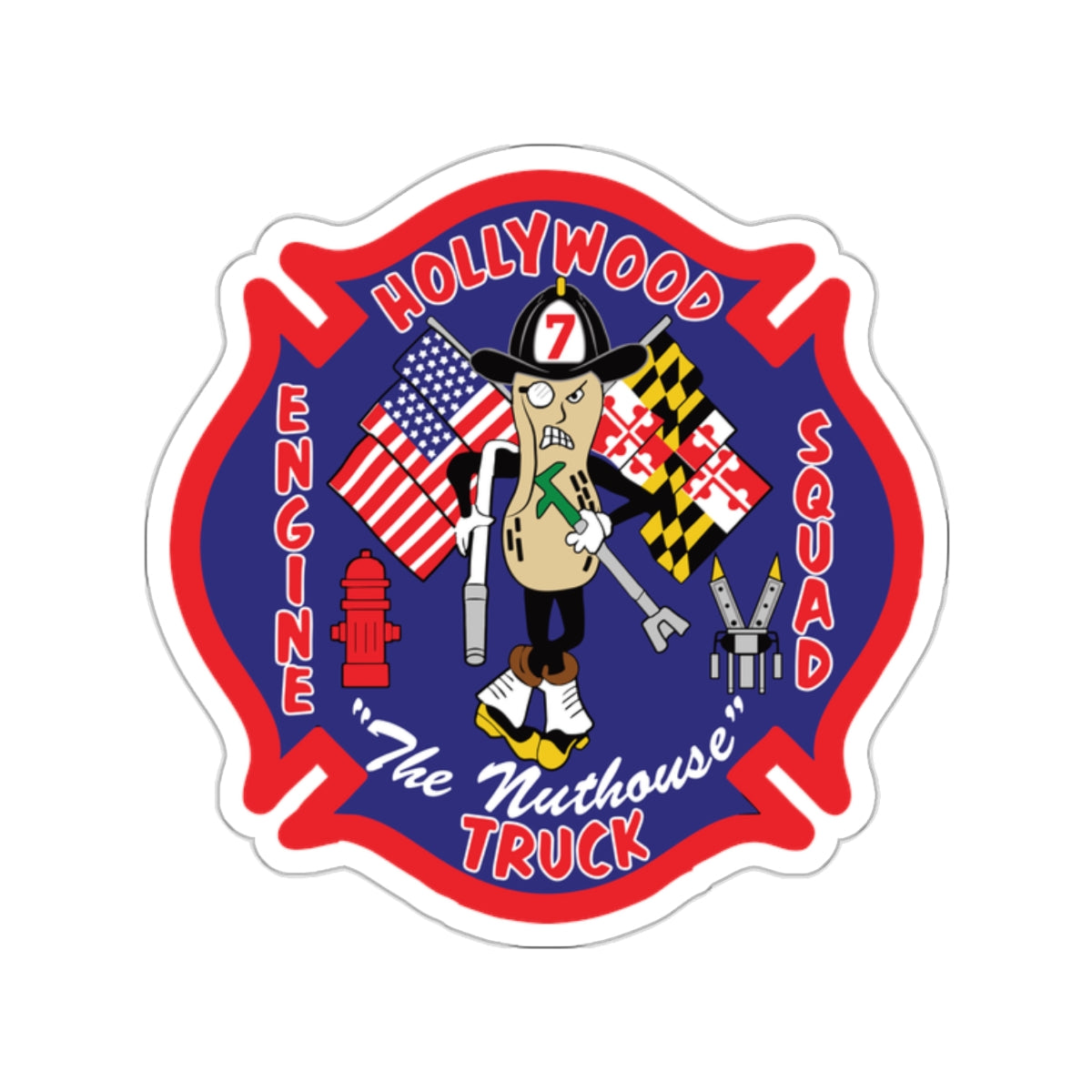 Kiss-Cut Stickers - Hollywood Maryland Vol. Fire Dept.