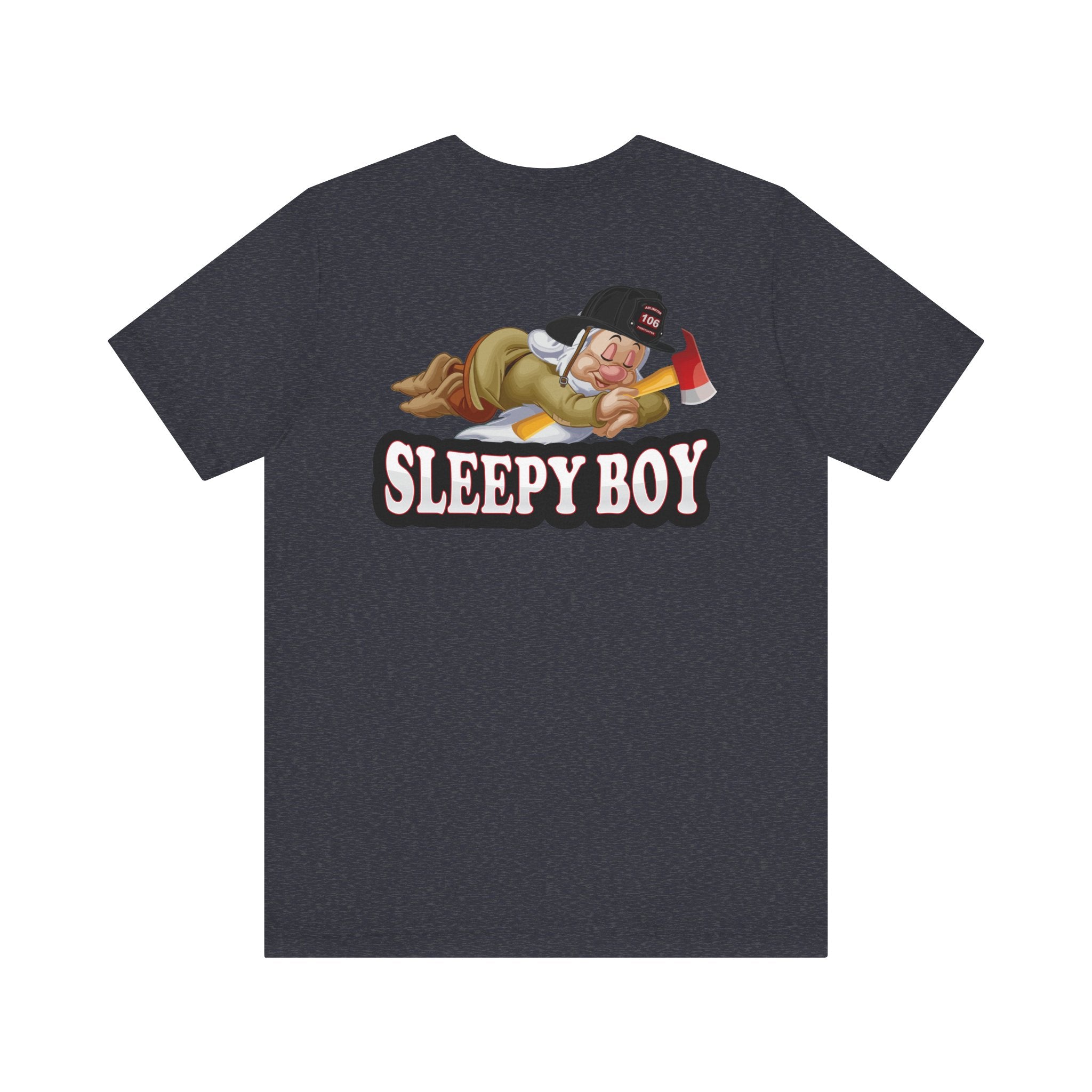 Sleepy Boy Firefighter - Heavy Cotton Unisex Tee -