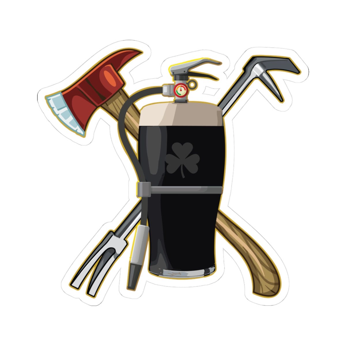 Irish Beer Fire - Kiss-Cut Stickers