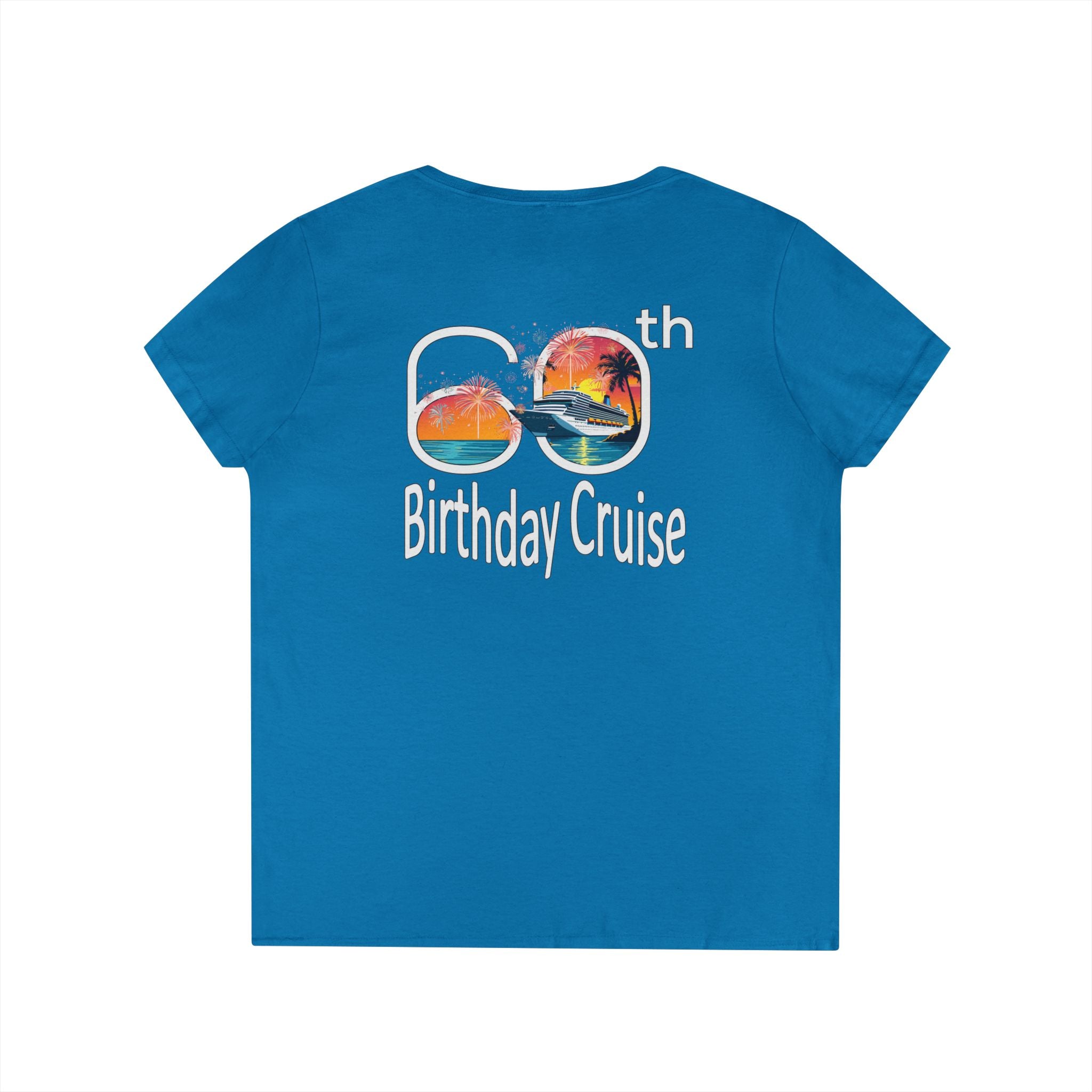 Renee Family Cruise colorful - Ladies' Cotton V-Neck T-Shirt