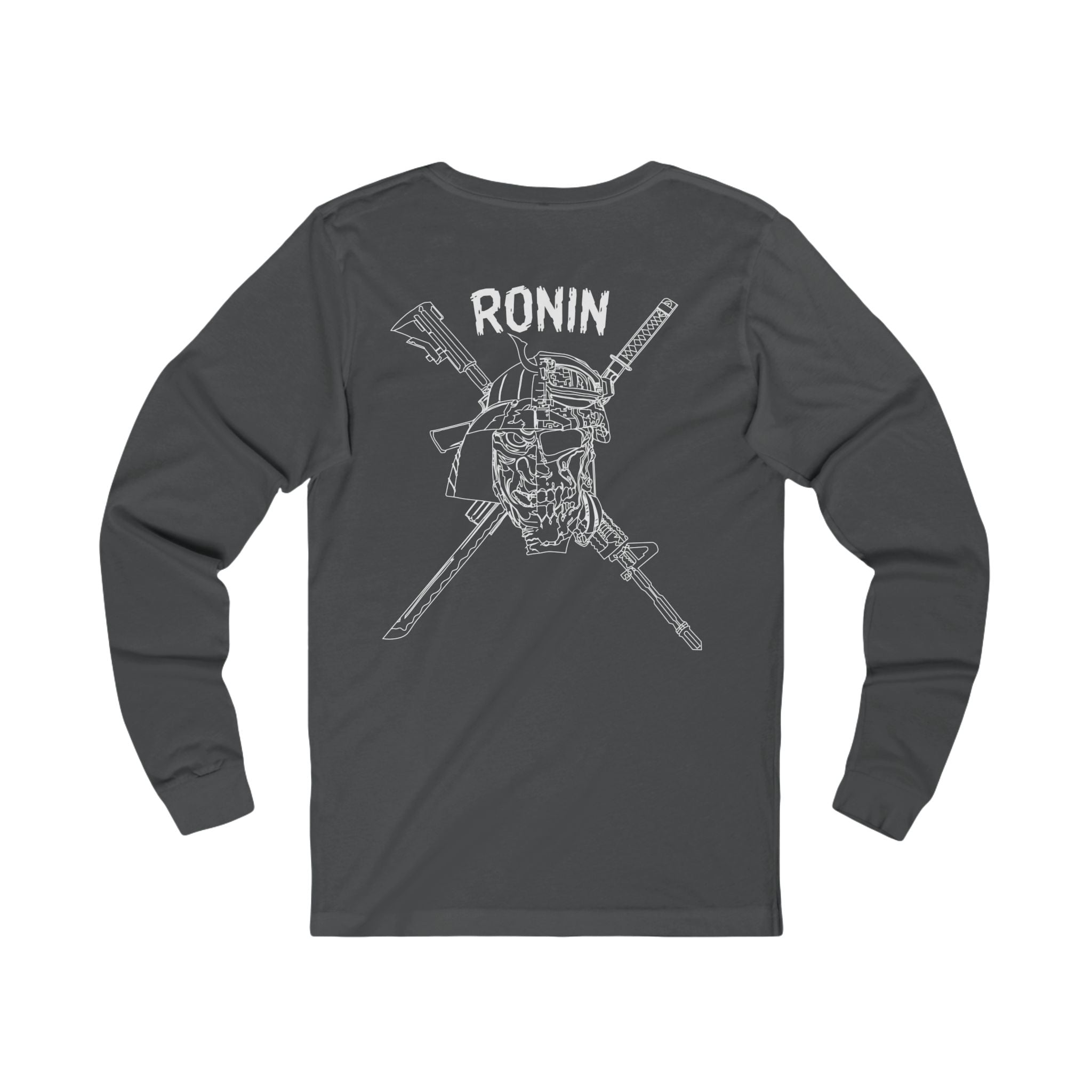 Charlie 2 Ronin (white Logo) - Bella-Canvas Soft Jersey Cotton Long Sleeve Tee