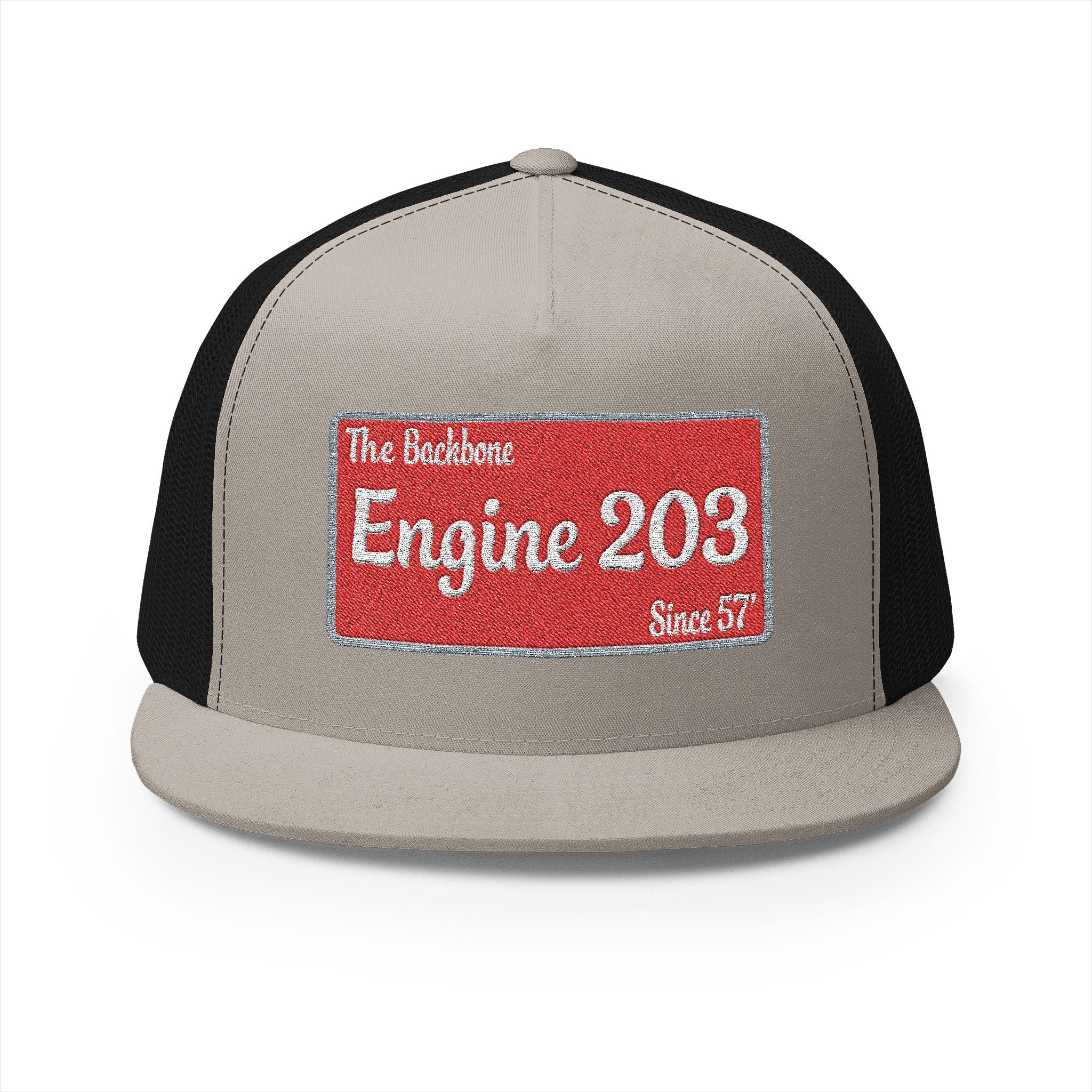 Engine 203 Remount Raiders -5 Panel Trucker Cap (Embroidery)