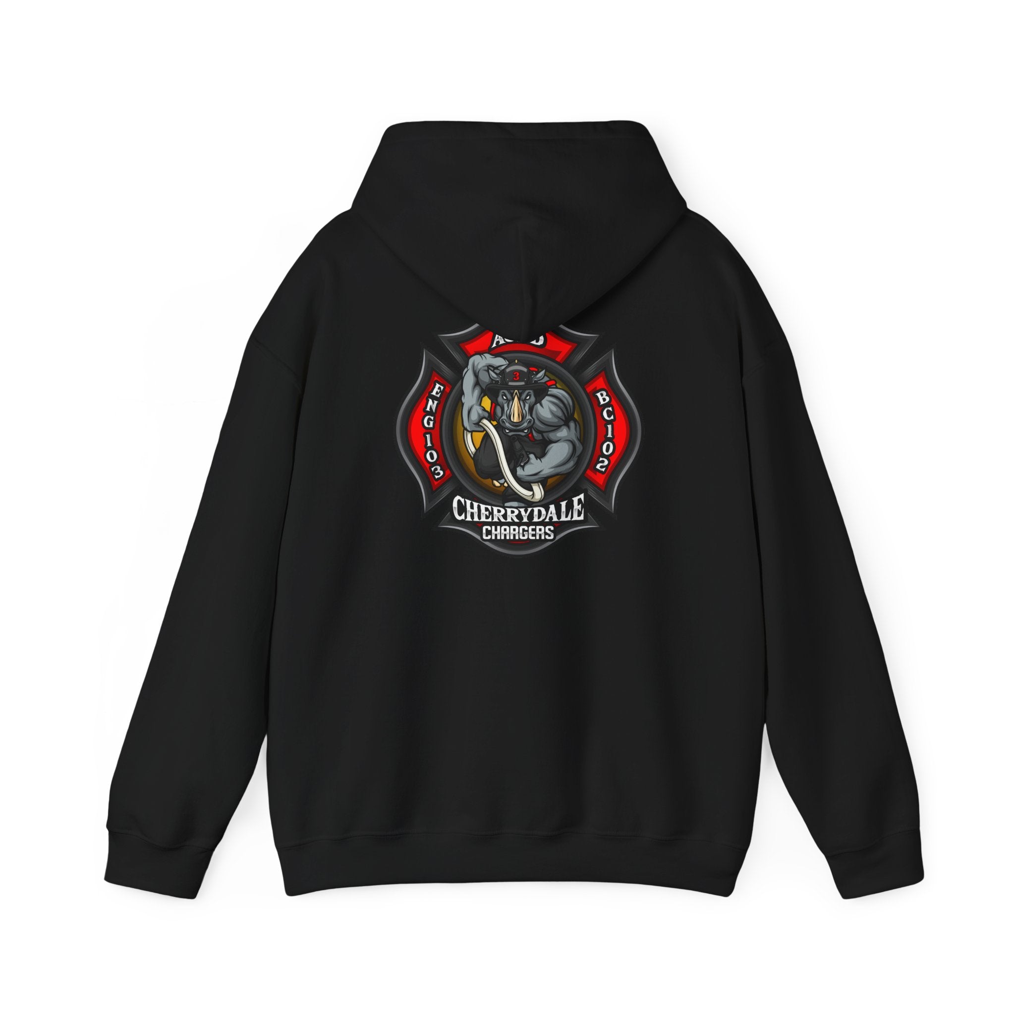 Arlington Station 3 Front/ Rhino Back - Gildan Heavy Blend™ Hooded Sweatshirt