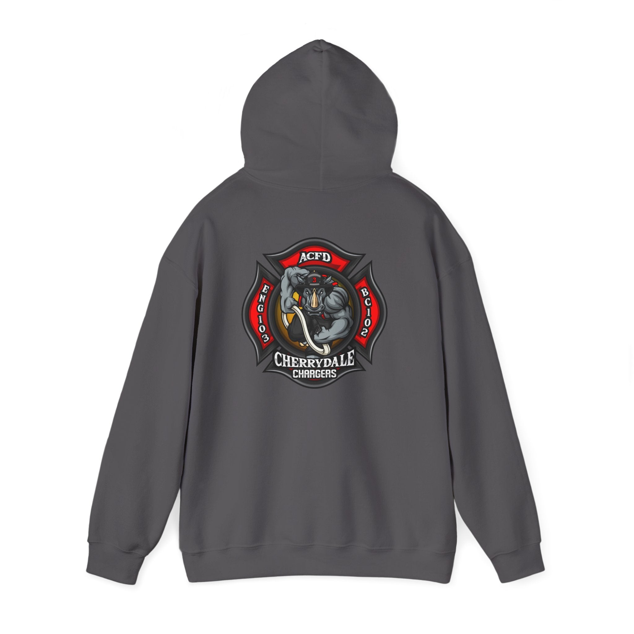 Arlington Station 3 Rhino Front/Back - Gildan Heavy Blend™ Hooded Sweatshirt