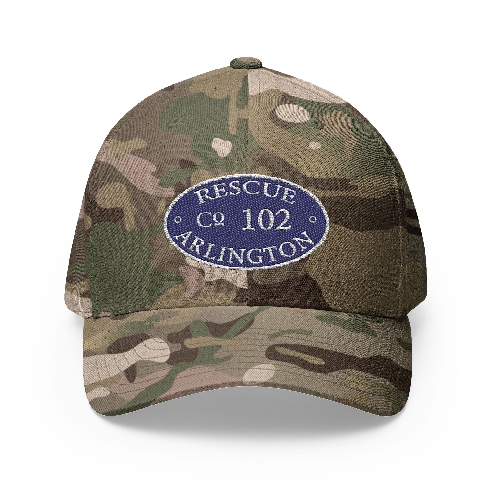 Arlington Rescue 2 Circle Patch - FLEXFIT Closed-Back Structured Cap (Embroidery)