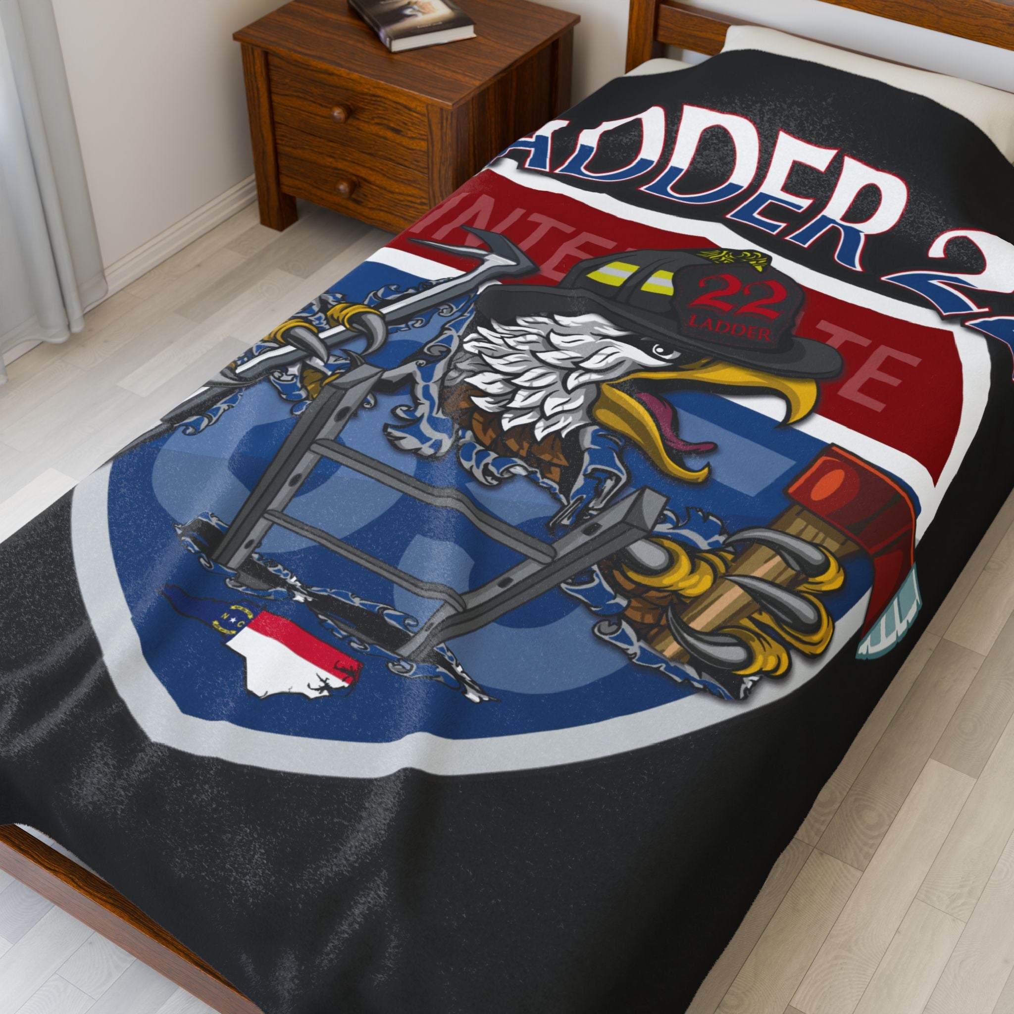 Thomasville NC Fire (version 1) - Velveteen Plush Blanket