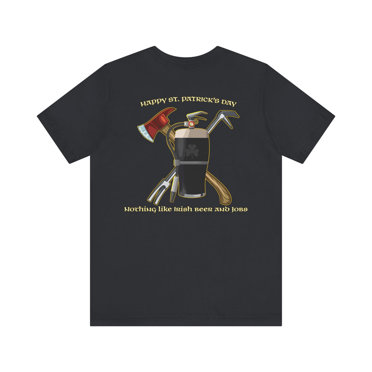 St. Patrick's Beer Fire - Bella-Canva Jersey Cotton Unisex Tee